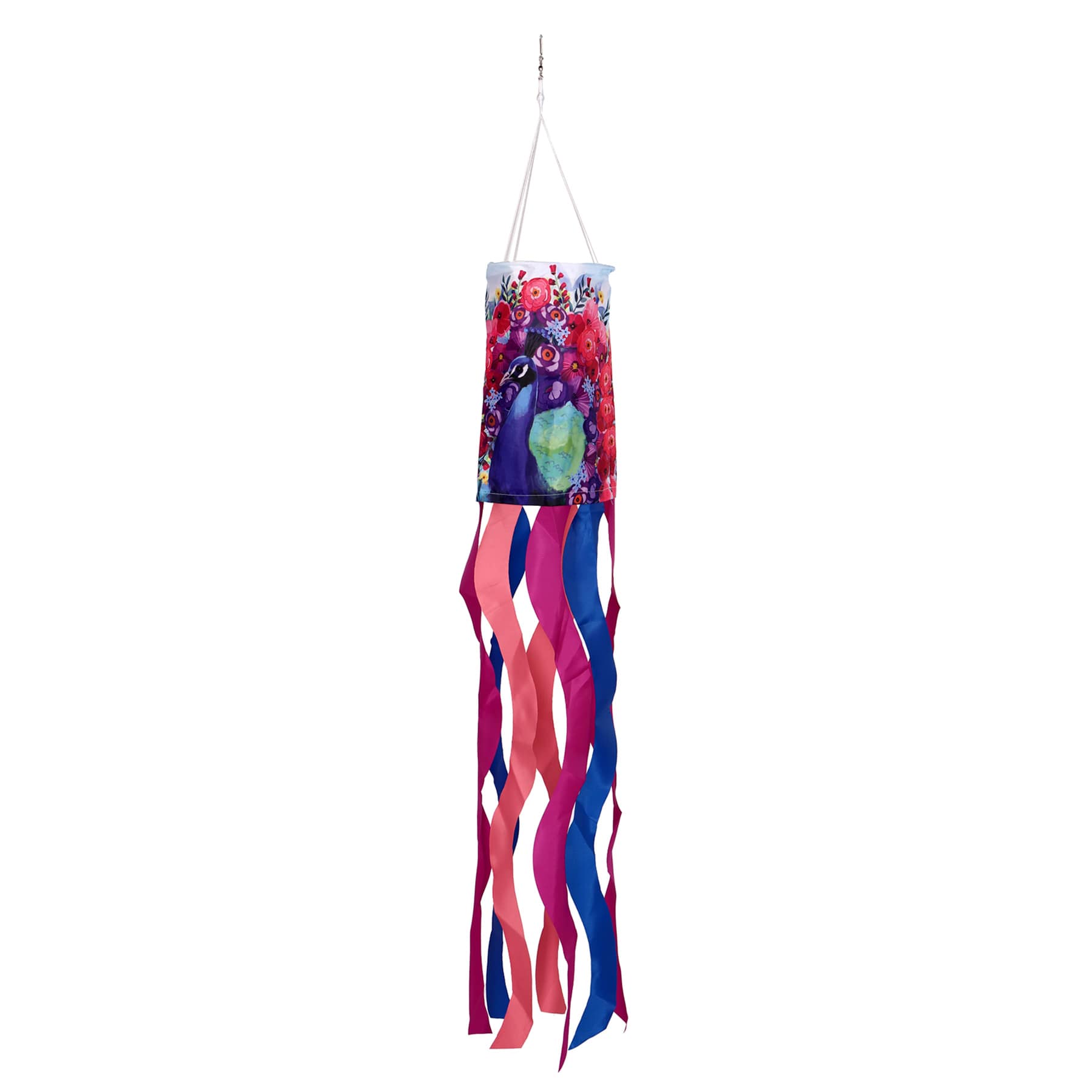 Peacock Hanging Windsock, 38"
