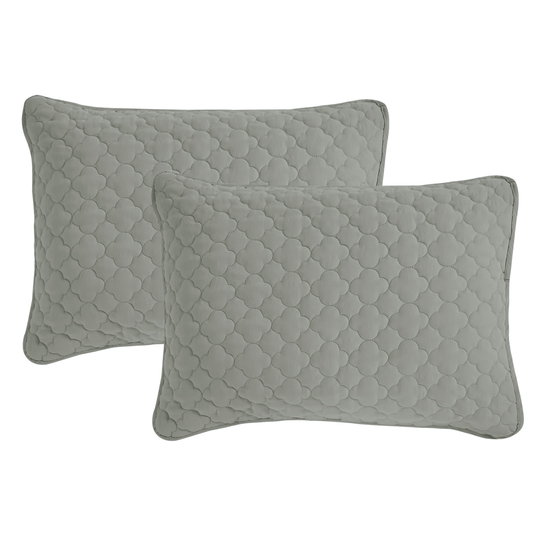 Found & Fable 3-Piece Dark Grey Washed Microfiber Quilt Set, King