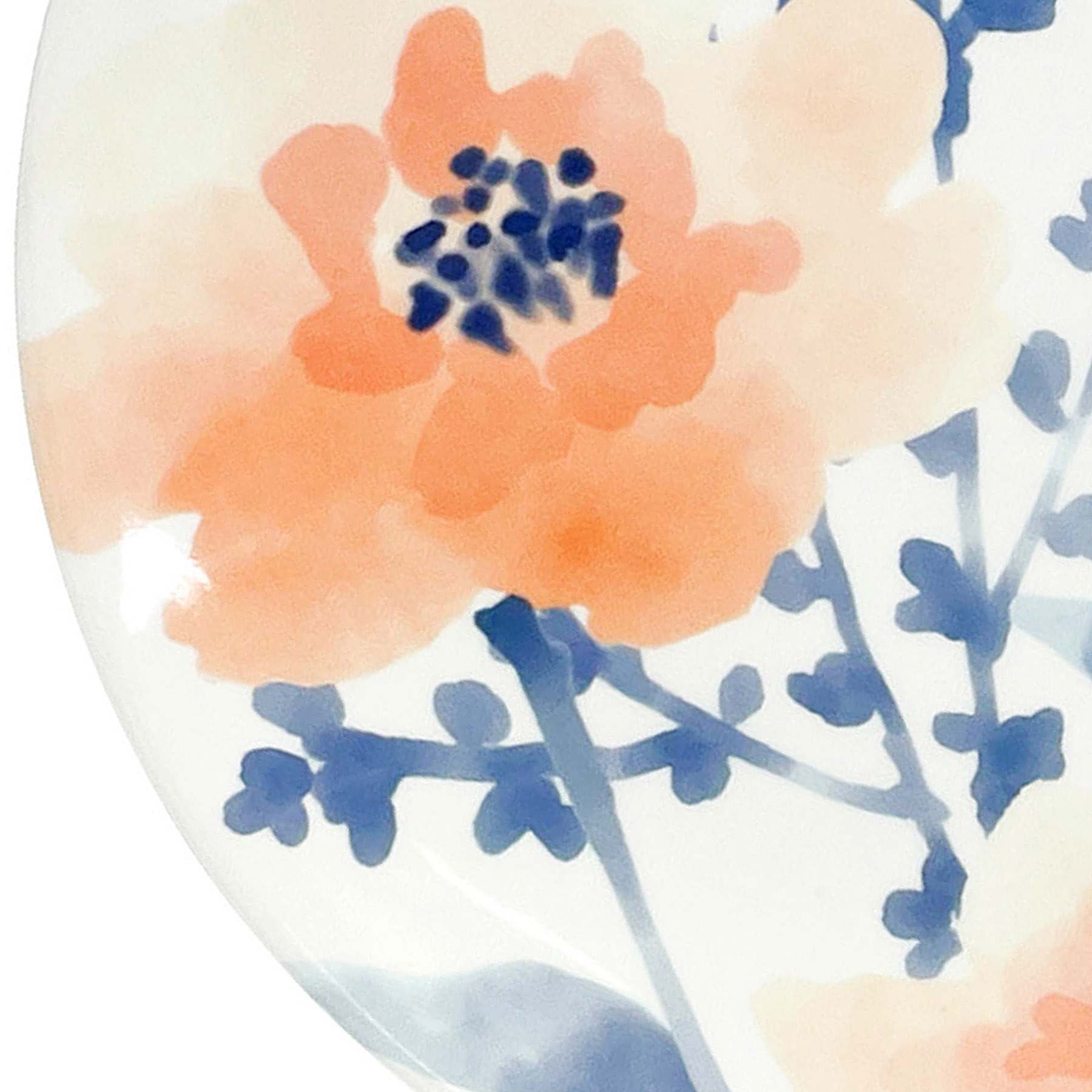 Floral Poppy Melamine Salad Plate, 9"