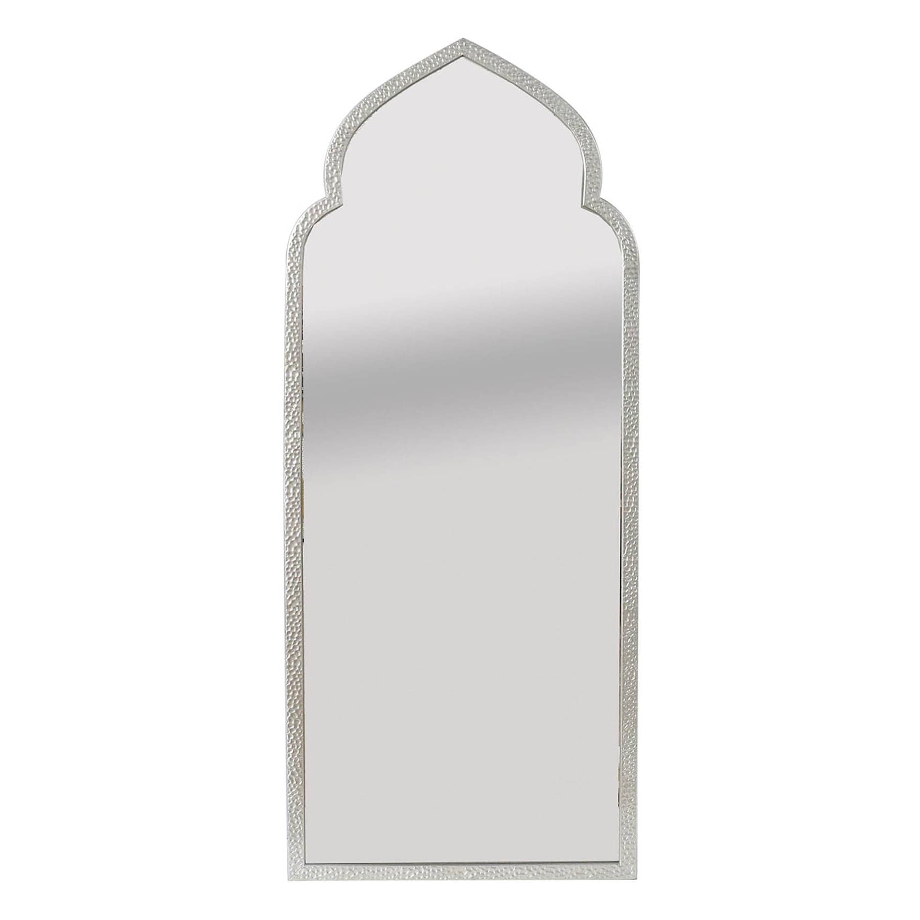 Found & Fable Silver Hammered Metal Leaner Mirror, 26x64