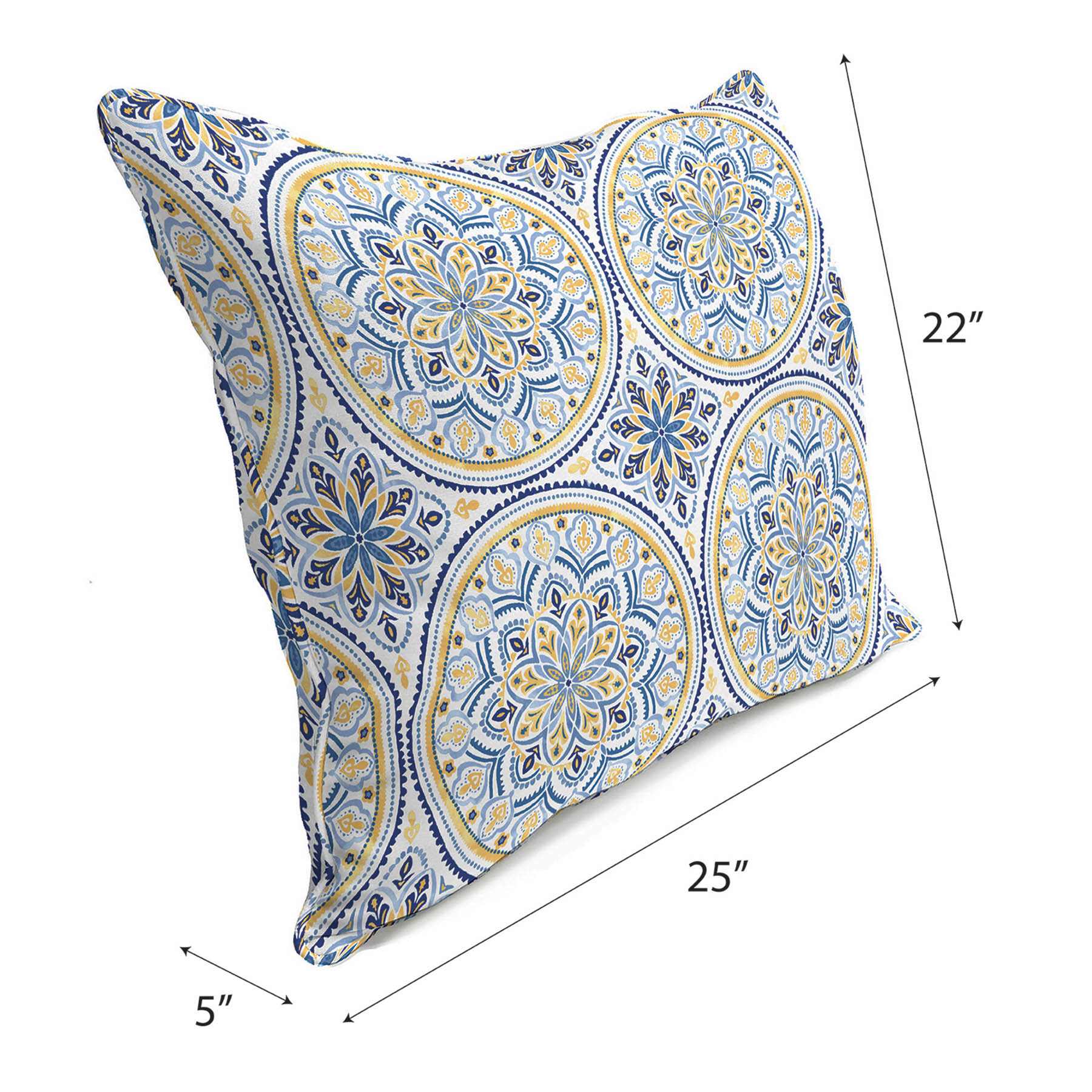 Castille Multicolor Outdoor Corded Back Cushion