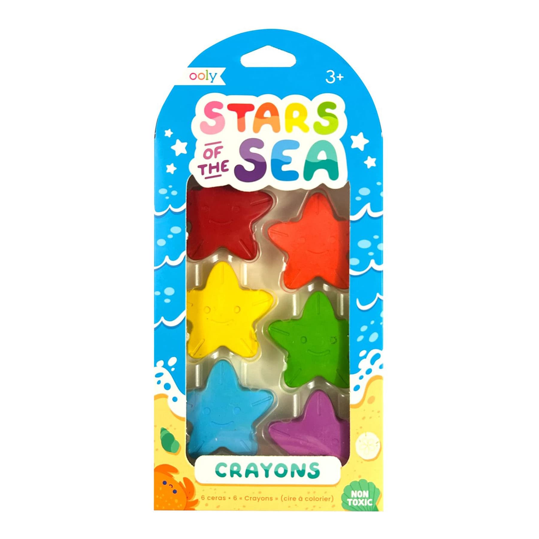 Set of 6 Sea Star Crayons