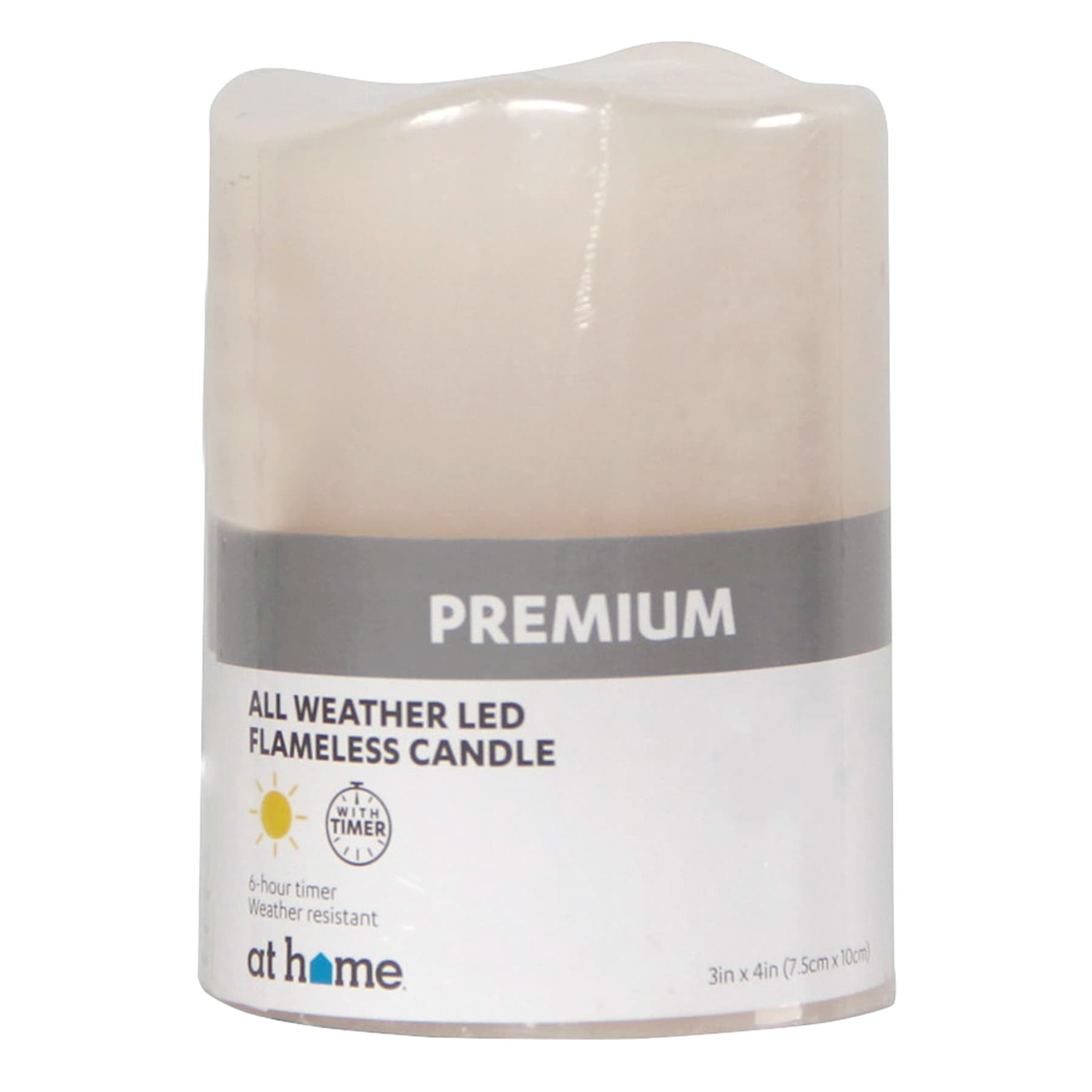 Ivory LED Pillar Candle with 6 Hour Timer, 3x4