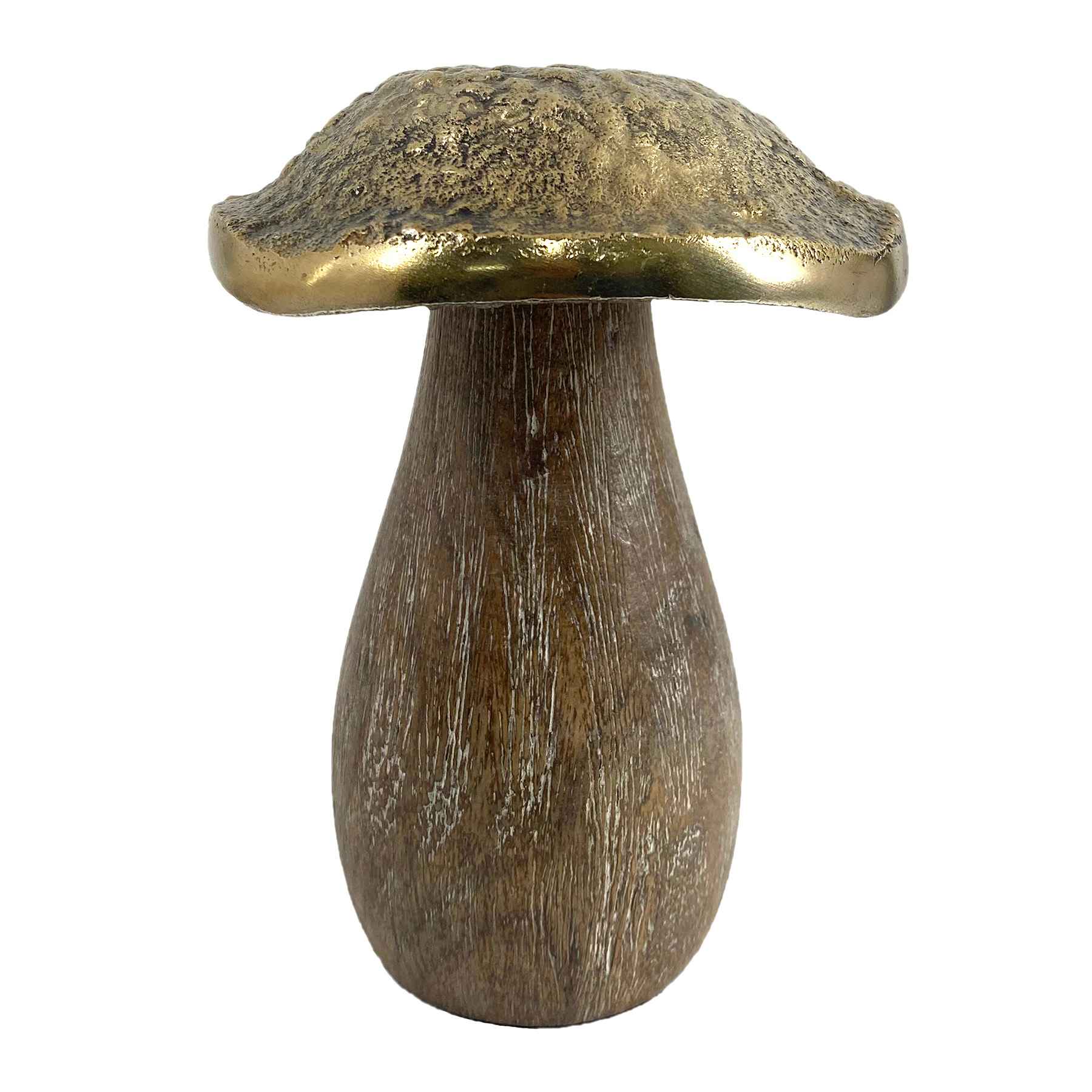Honeybloom Decorative Gold Top Mushroom Outdoor Garden Statue, 5"