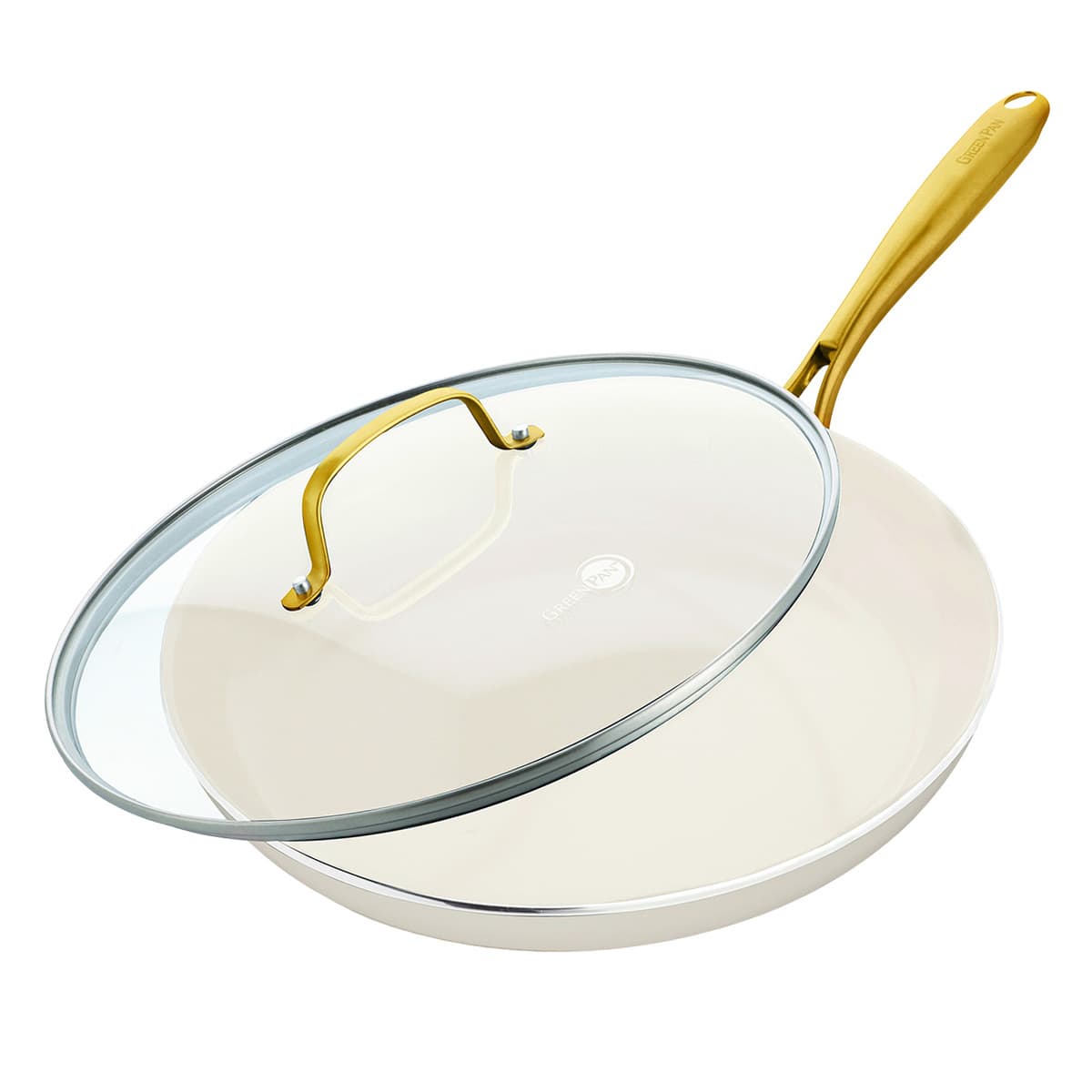 Greenpan Linen Frypan with Glass Lid, 12"
