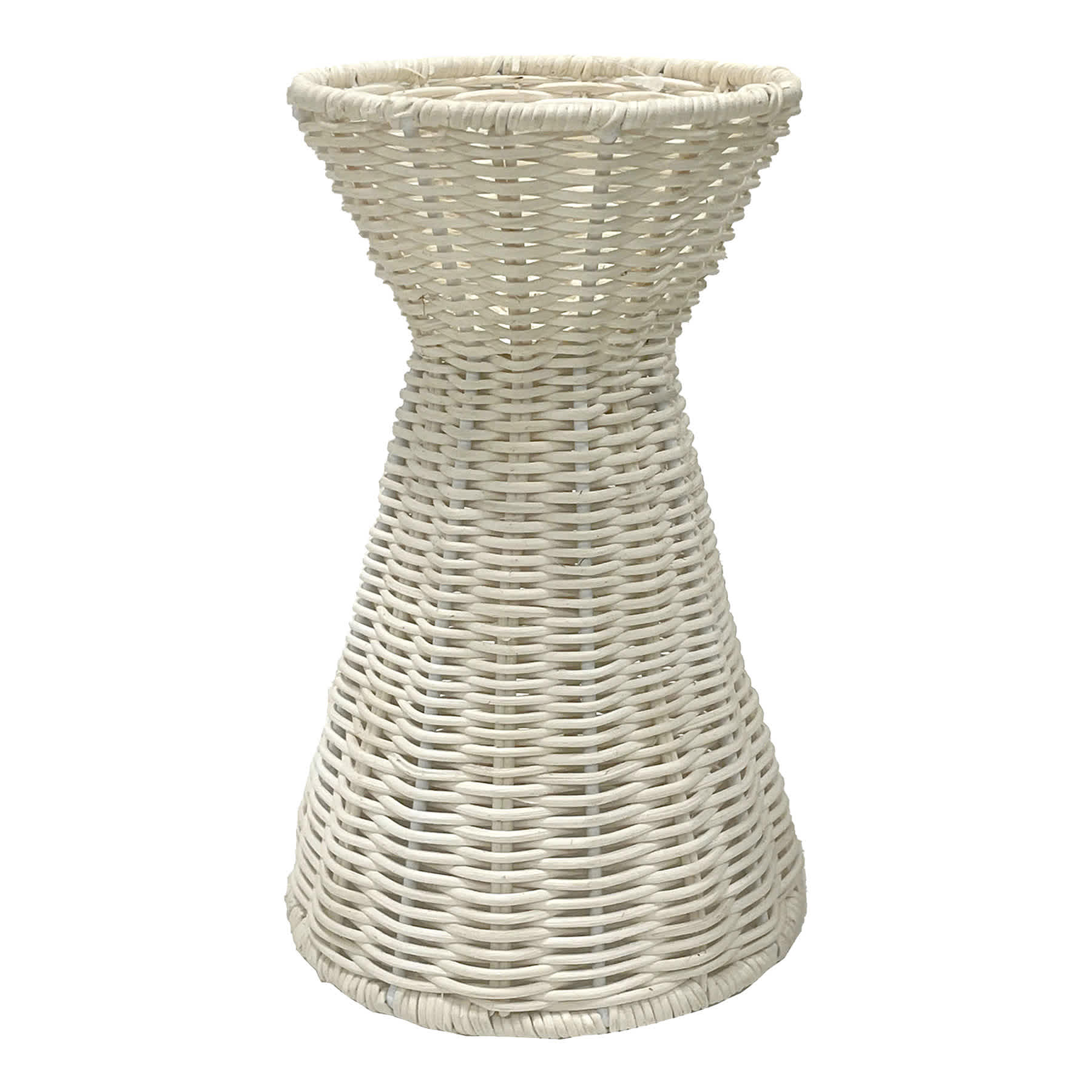 Natural Rattan Pillar Candle Holder, 9"