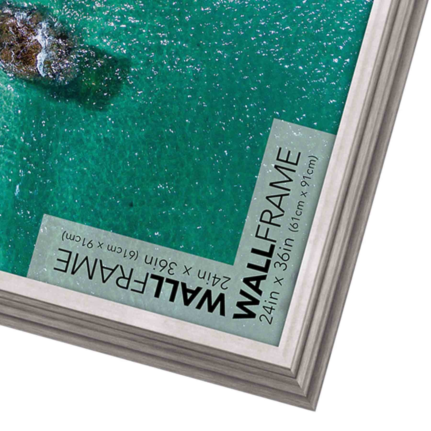 Grey & White Inner Poster Wall Frame, 24x36