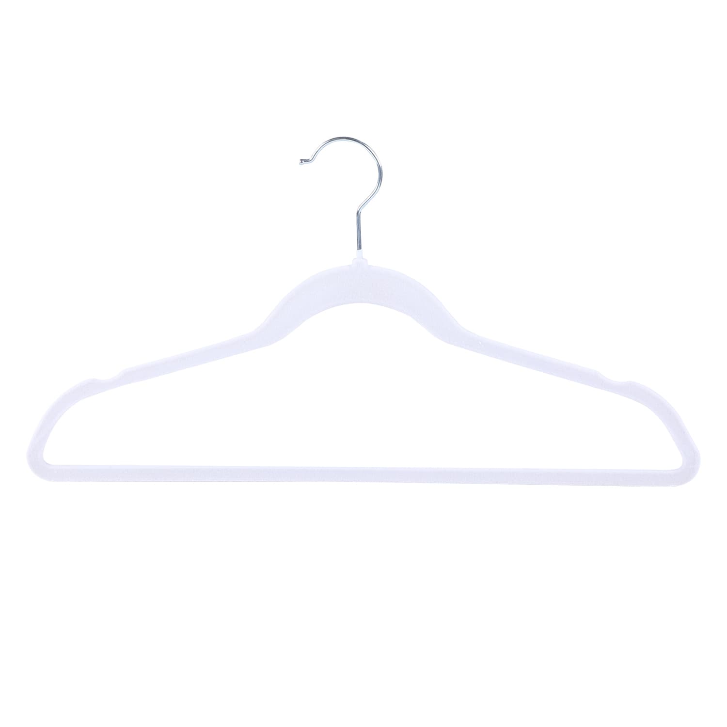 10-Piece Velvet Suit Hangers, Pearl White