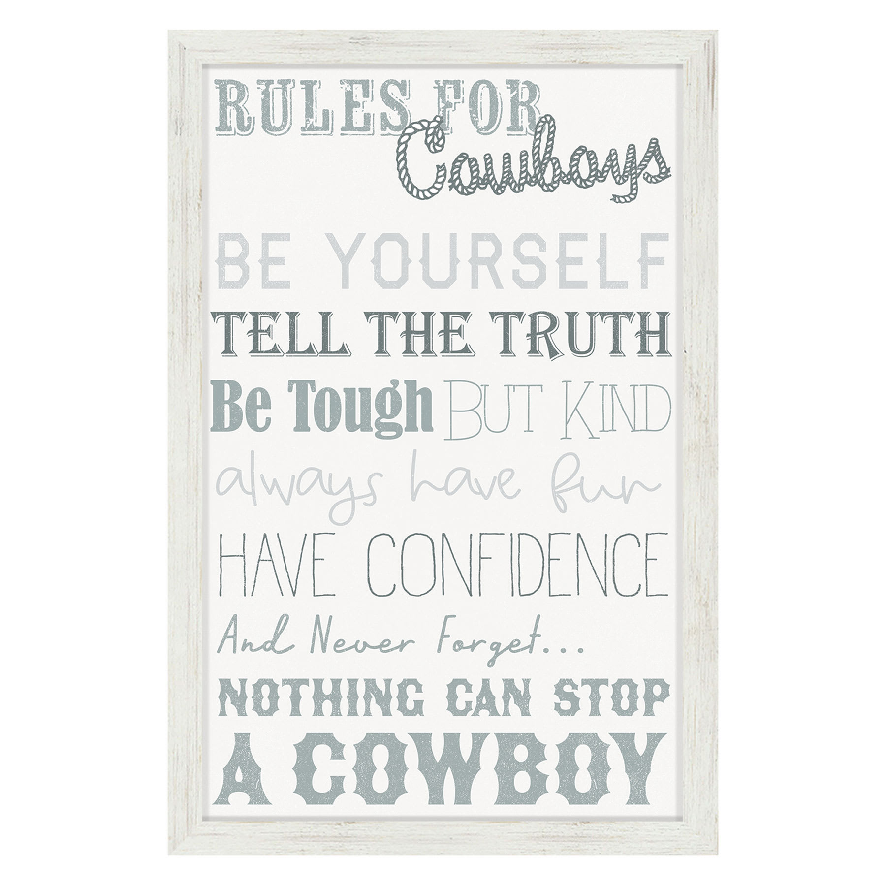 Cowboys Rules Wooden Wall Art, 12x18