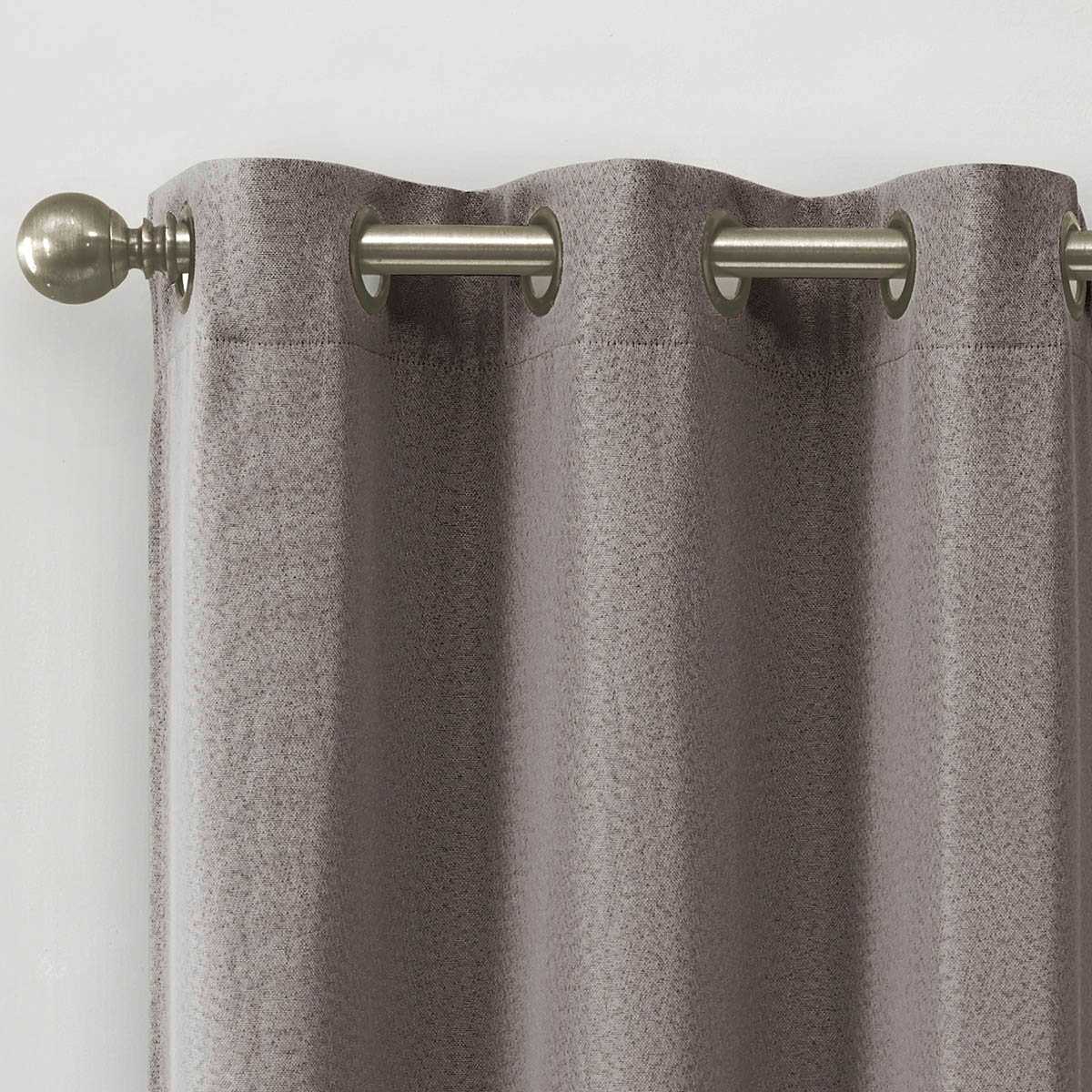 2-Pack Denver Grey Blackout Grommet Curtain Panels, 95"