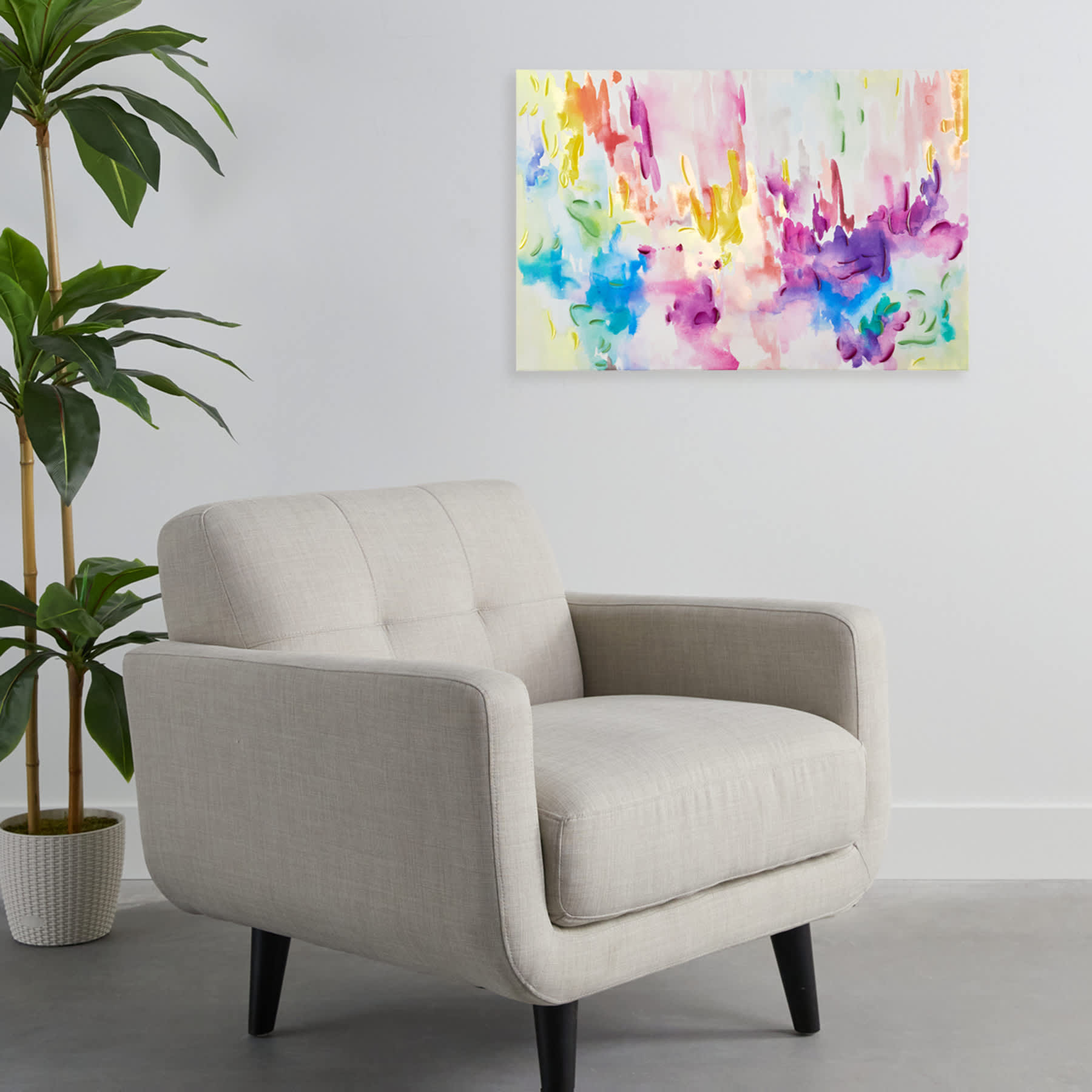 Colorful Abstract Canvas Wall Art, 36x24