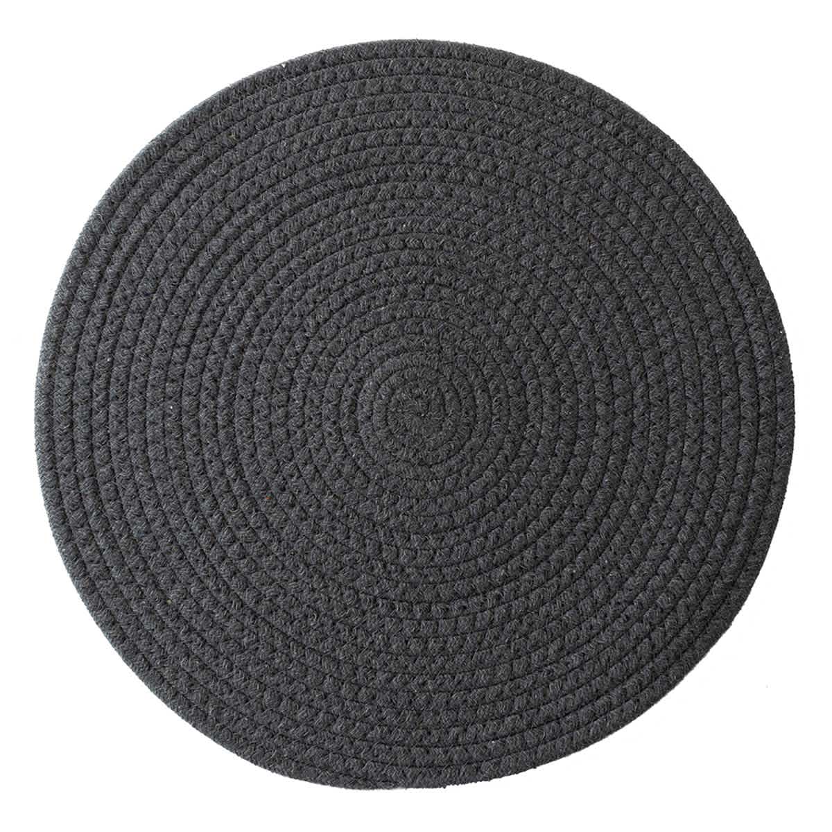 Avilla Charcoal Round Placemat, 15"