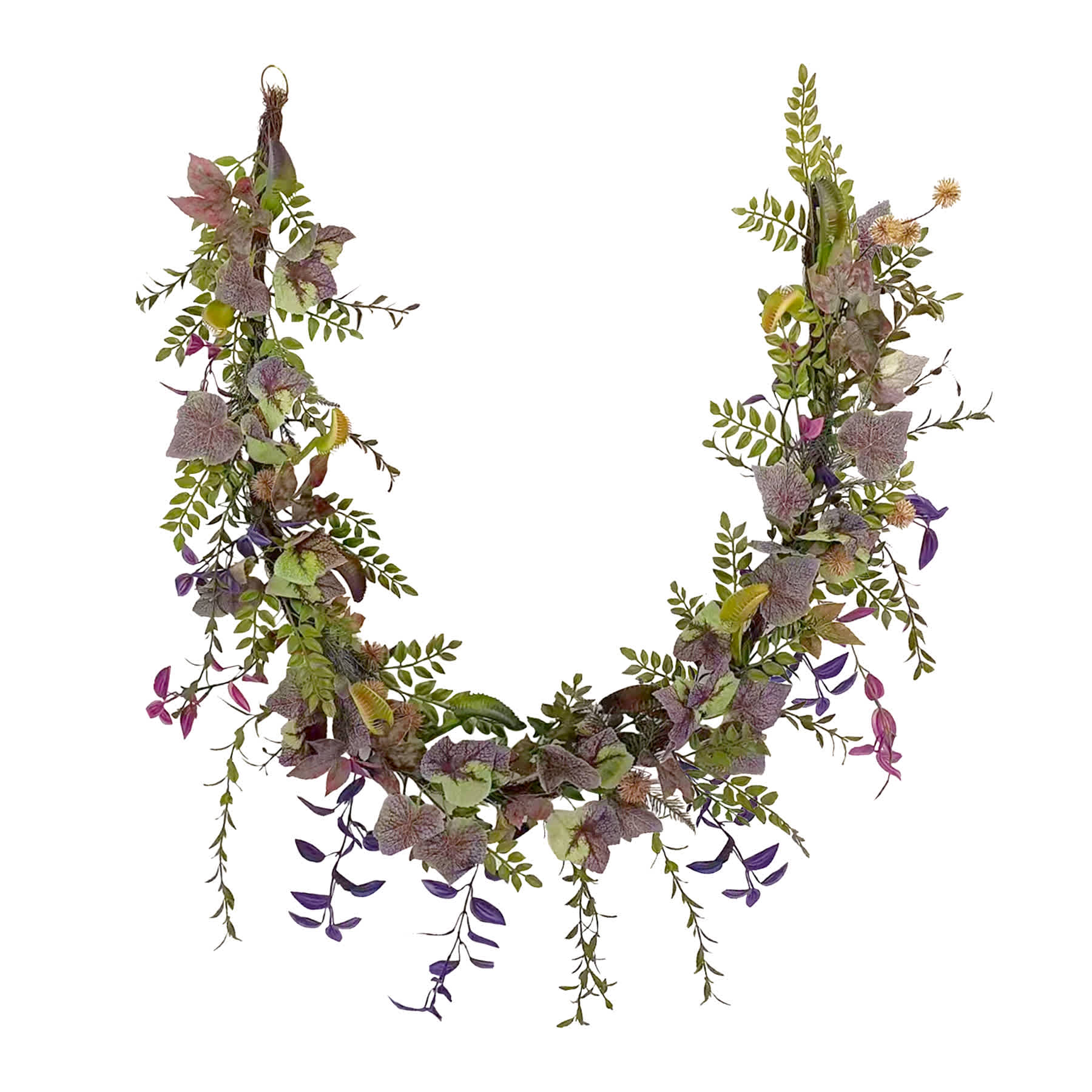 Grim Gardens Mixed Leaves Venus Fly Trap Garland, 72"