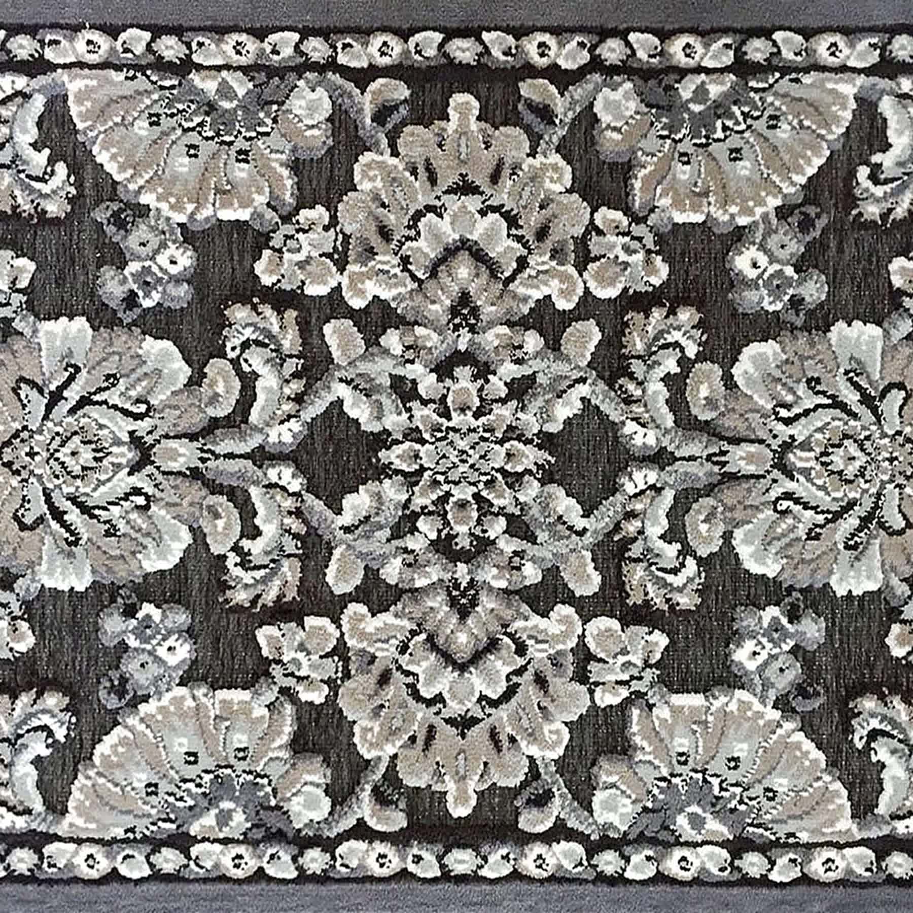 Arrington Grey & Taupe Traditional Floral Washable Accent Rug, 20x32