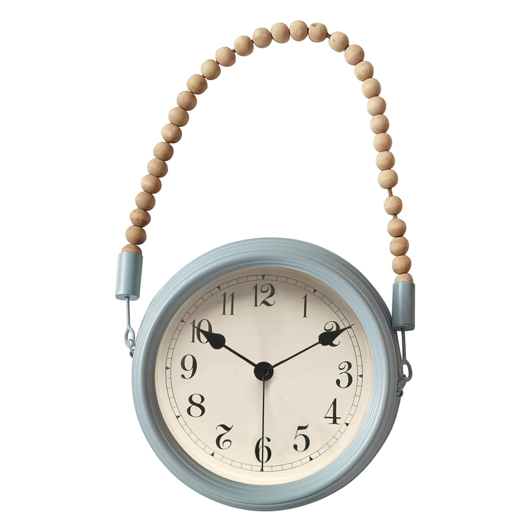 Honeybloom Blue Metal Wall Clock, 9x14