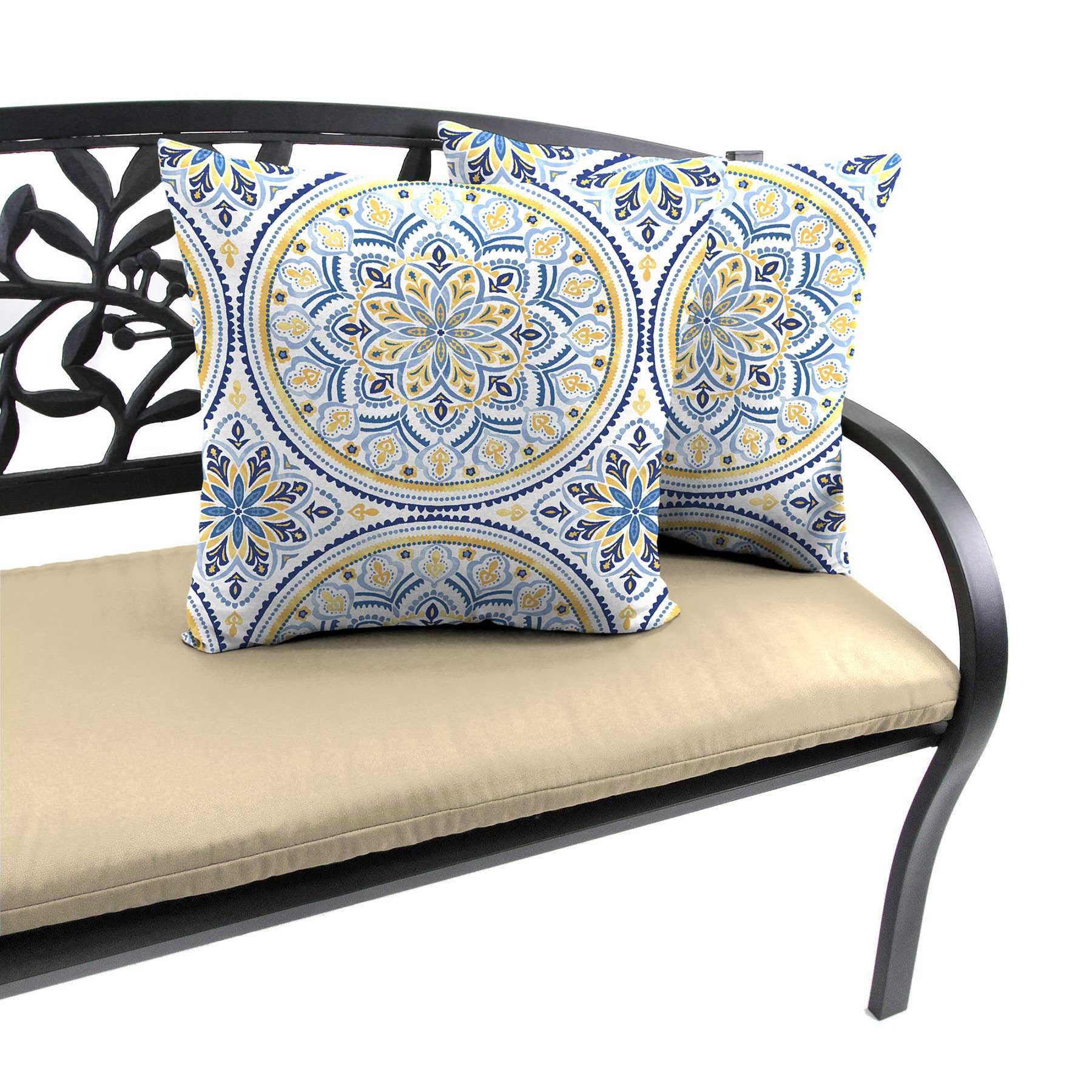 Castille Multicolor Square Outdoor Throw Pillow, 16"