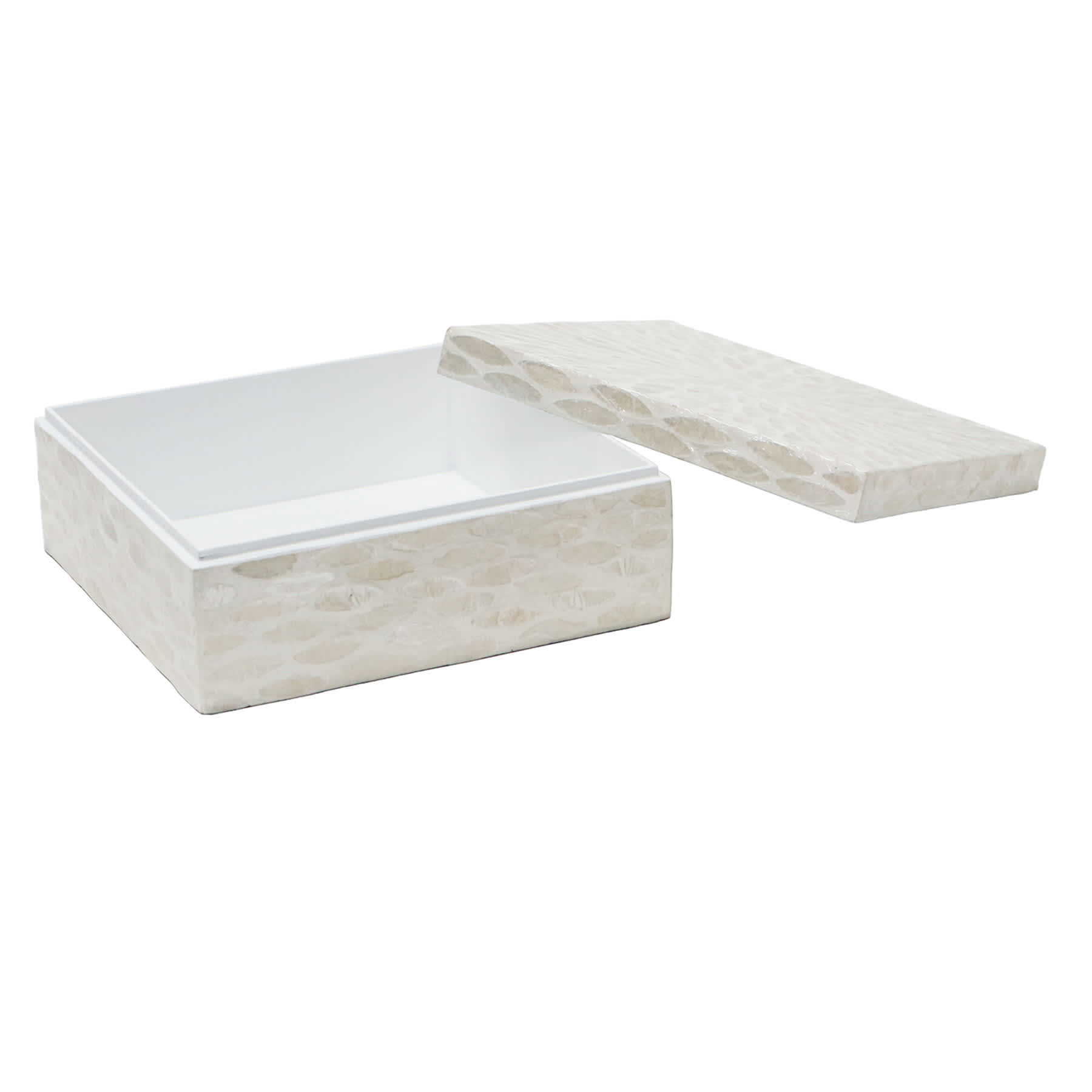 Solstice Ivory Capiz Decorative Box, 8"
