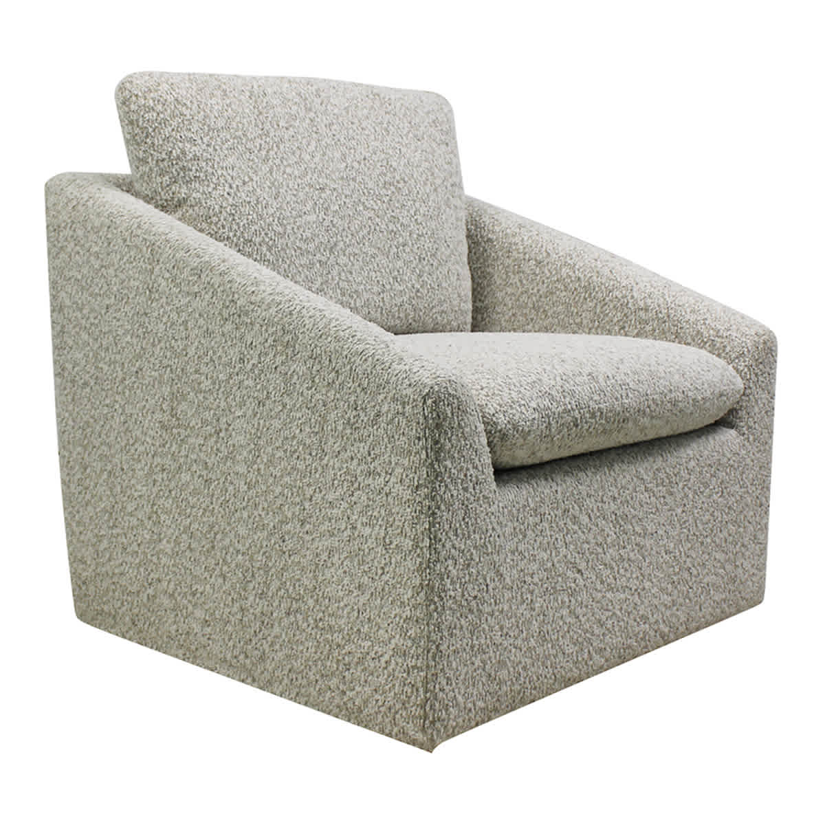 Loren Swivel Accent Chair, Stone