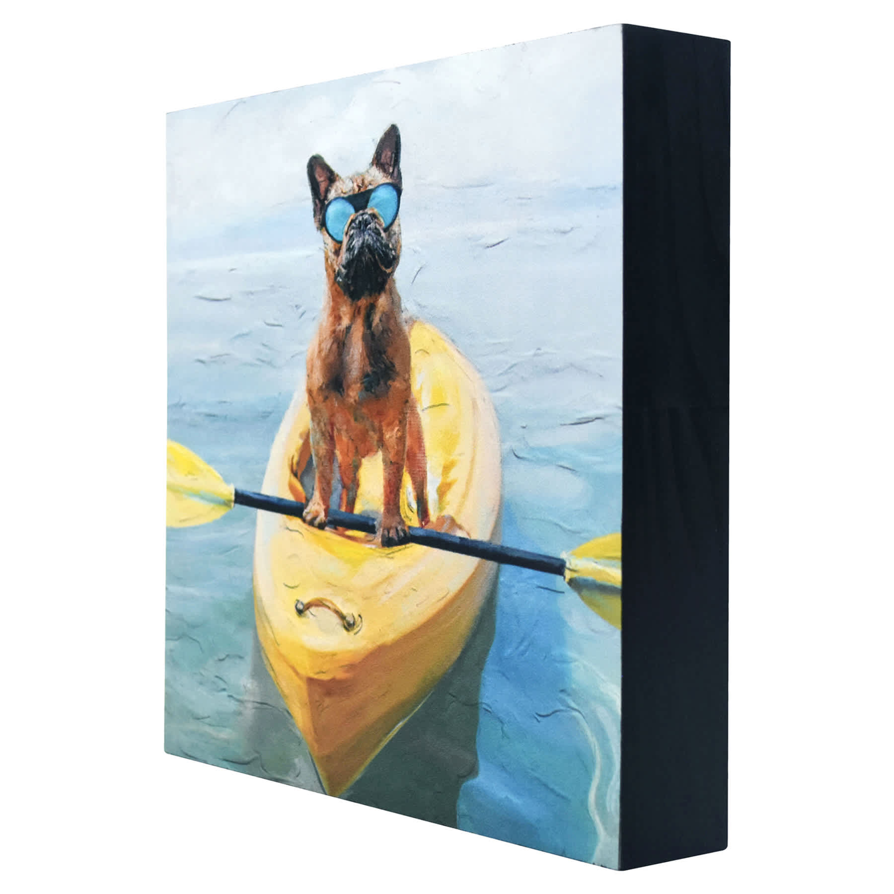 Kayaking Dog Art, 8"