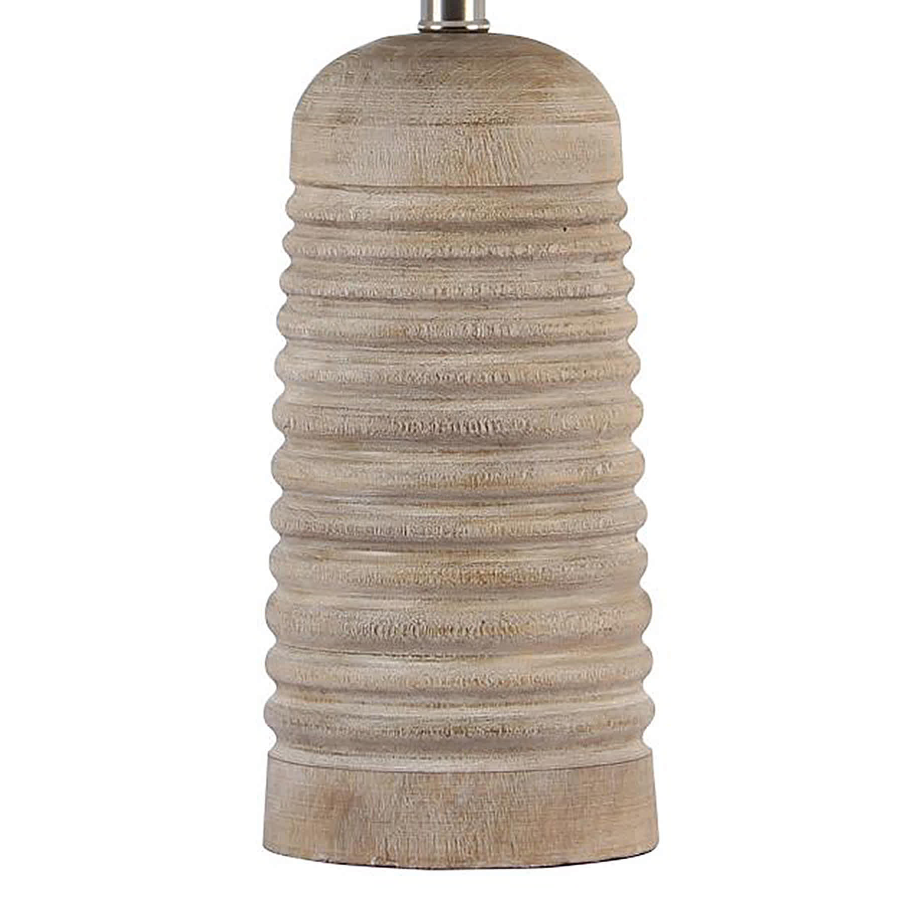 Found & Fable Brown Ribbed Medium Table Lamp with Shade, 23.5"