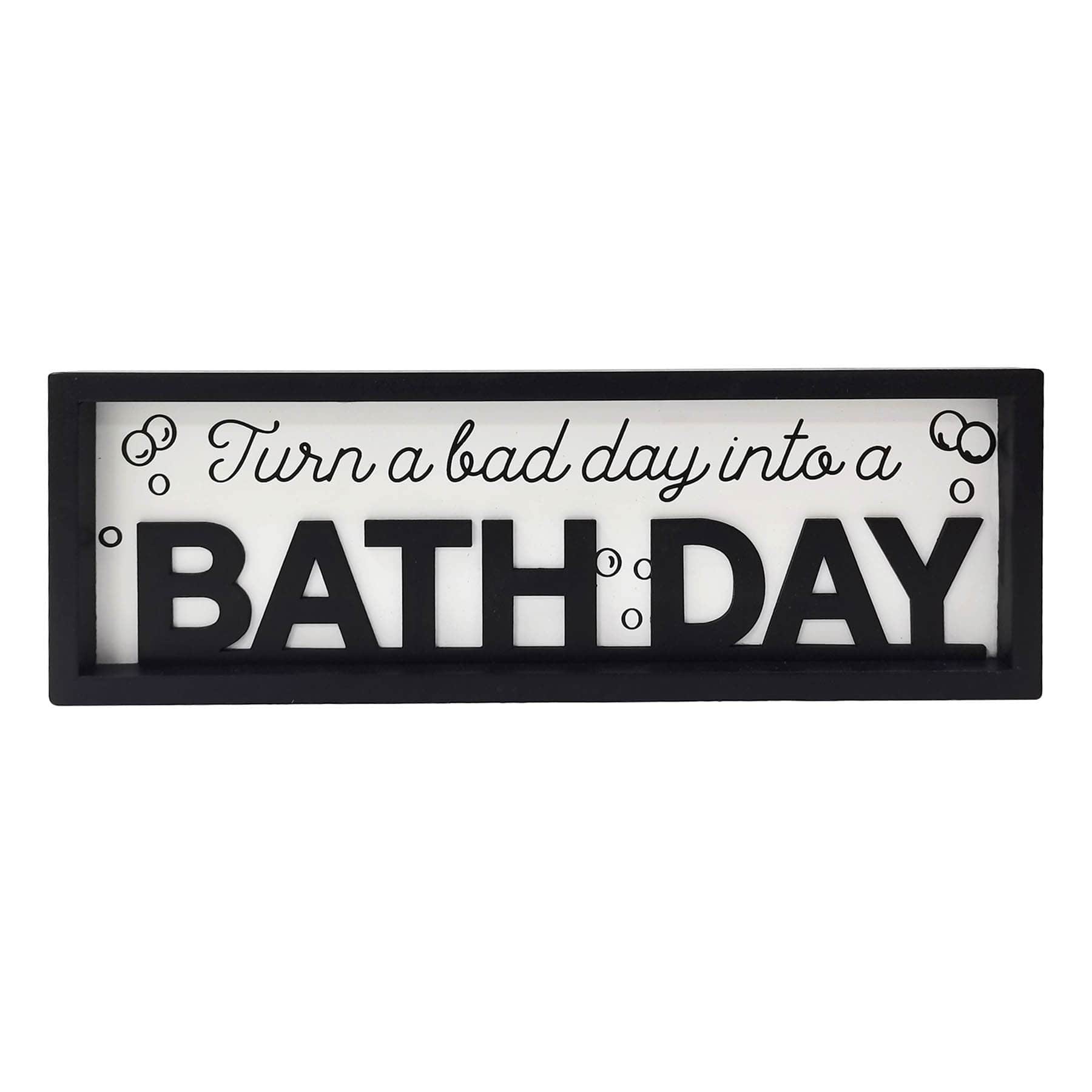 Bath Day Plaque, 12x4