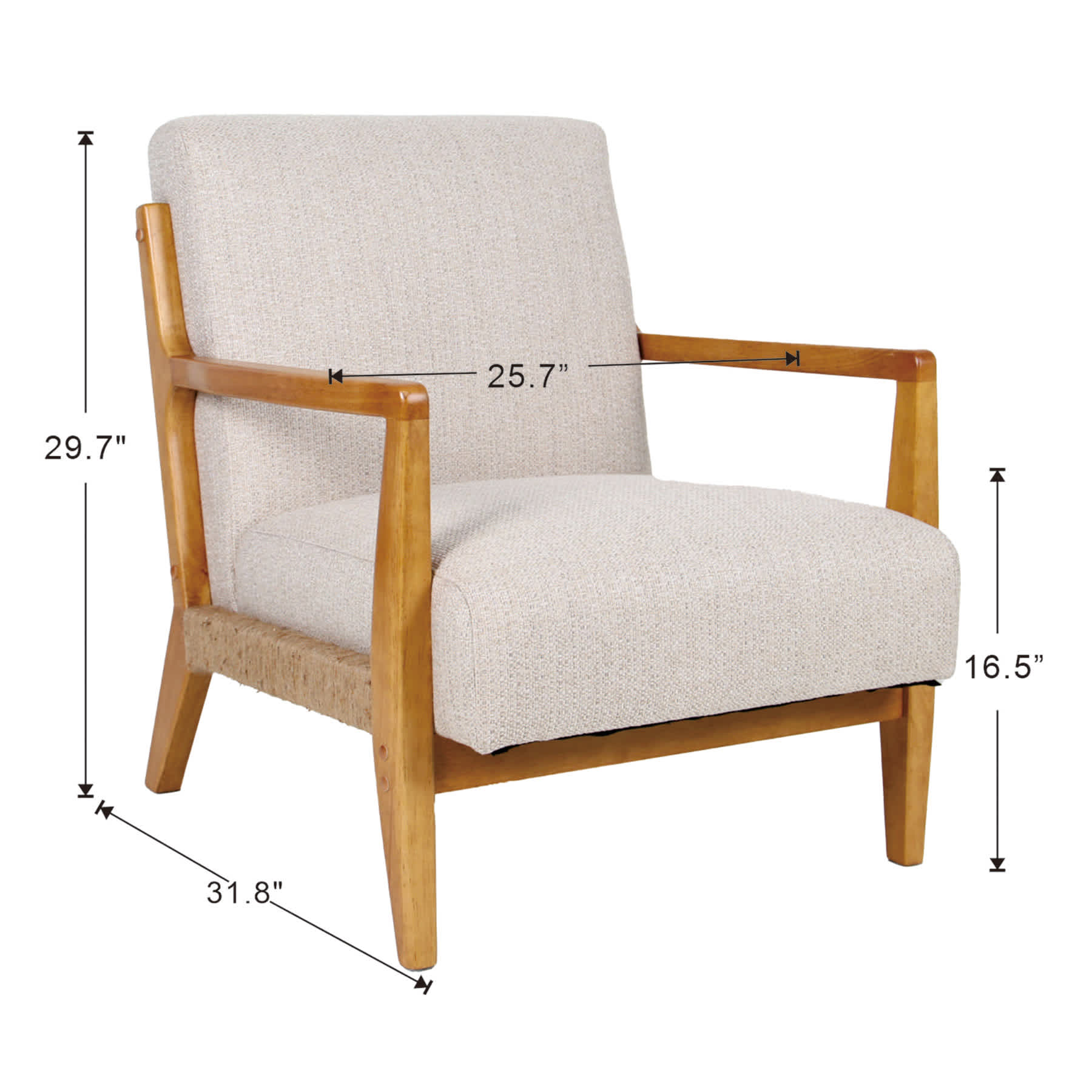 Found & Fable Miya Accent Chair, Beige