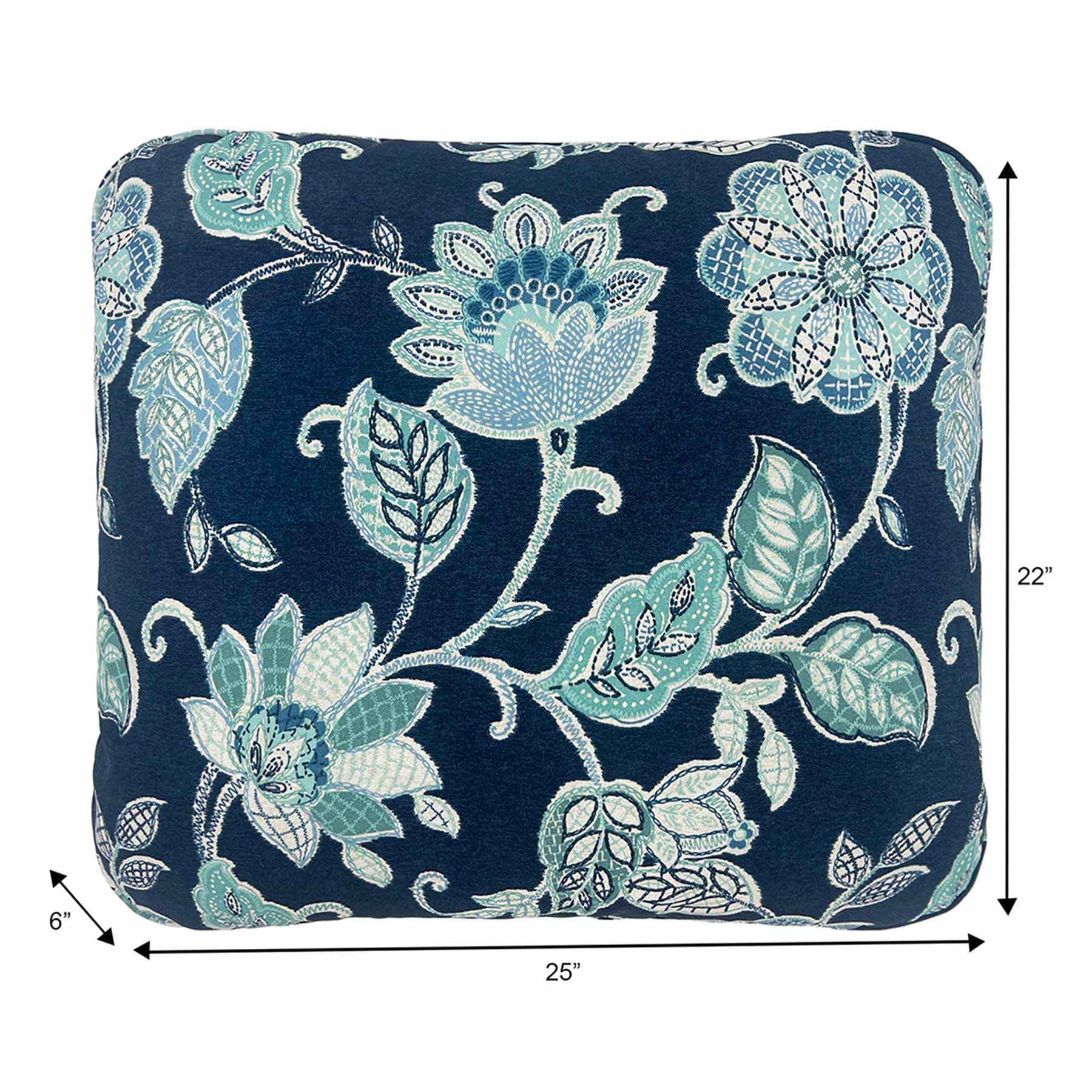 Providence Positano Navy Outdoor Corded Back Cushion