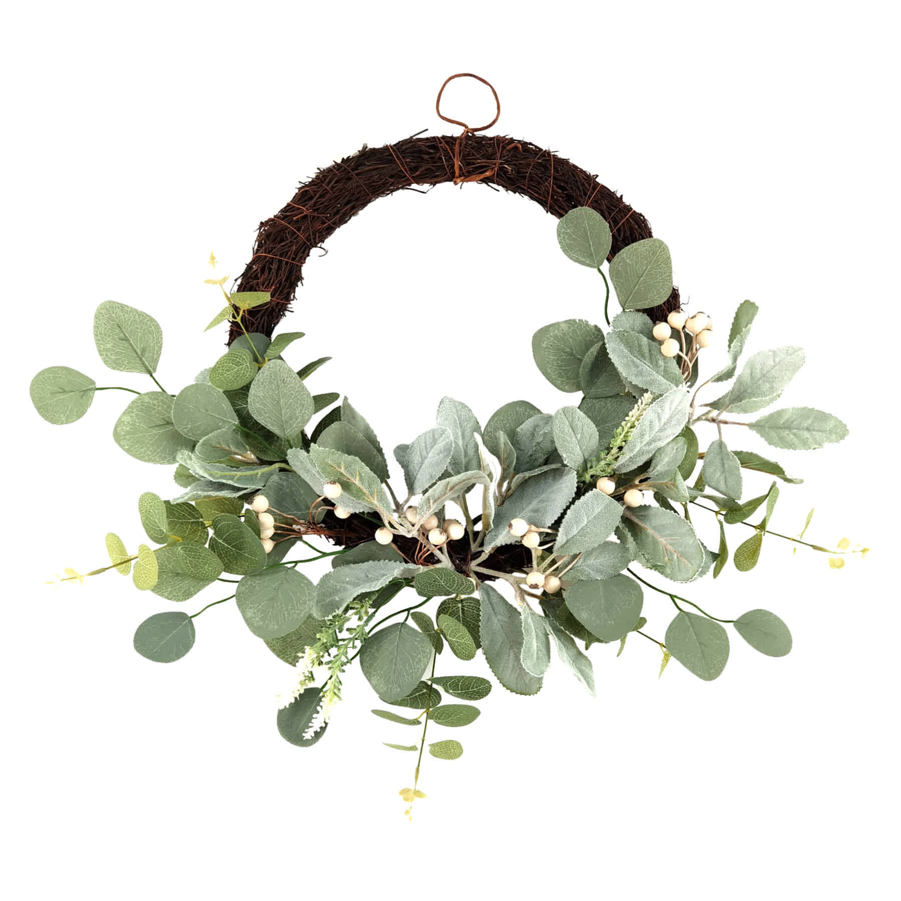 Eucalyptus Half Wreath, 20"