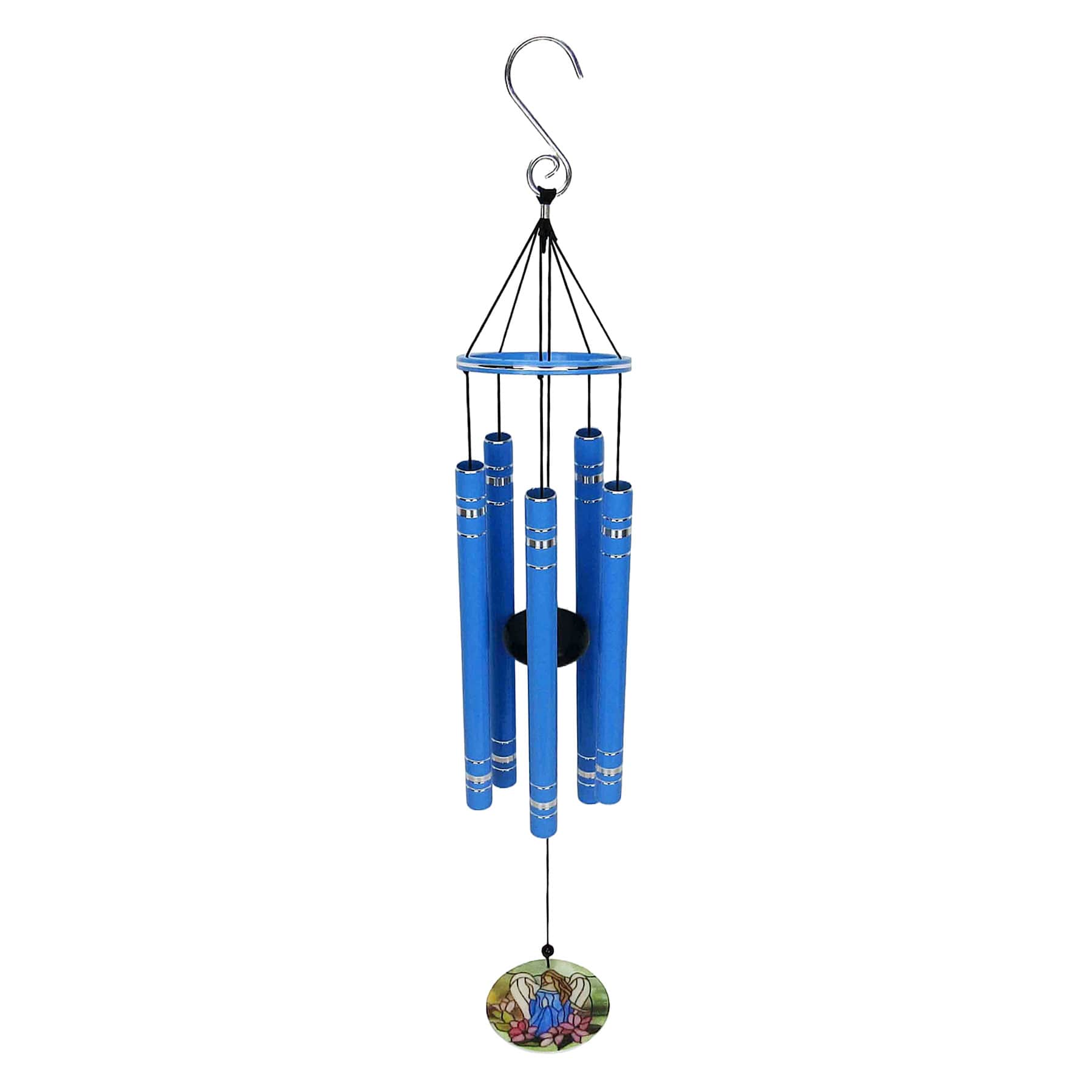 Light Blue Metal Wind Chime, 28"