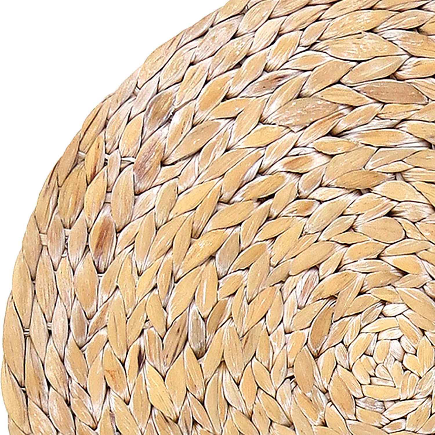 Honeybloom Whitewashed Round Water Hyacinth Placemat