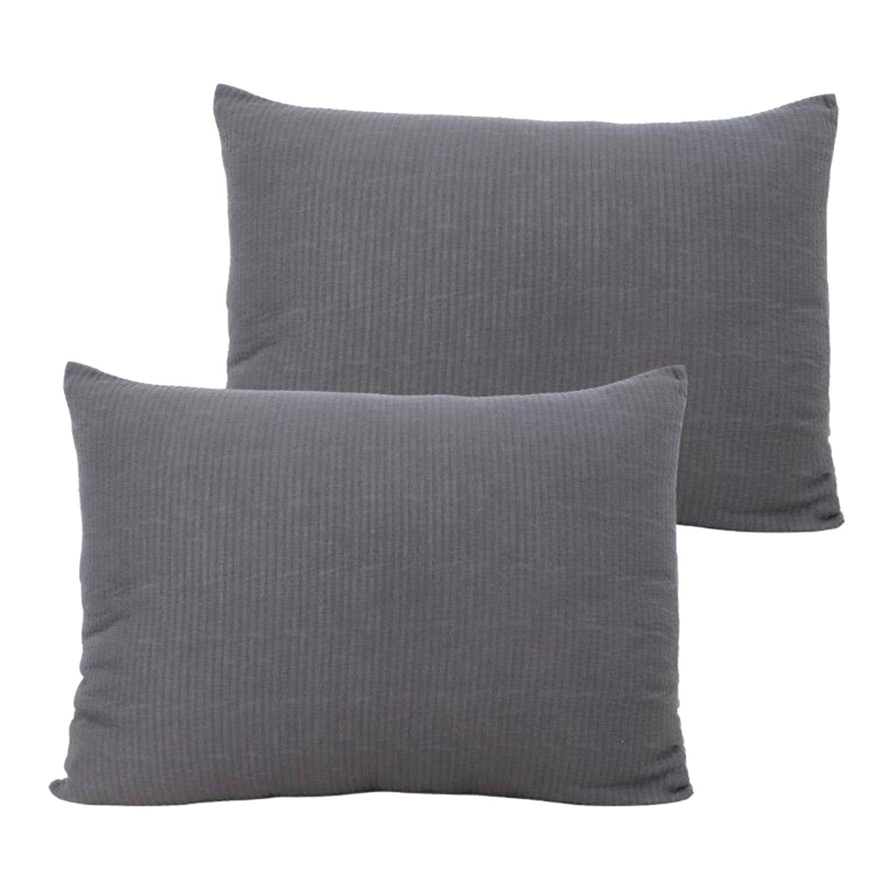 Honeybloom 3-Piece Dark Grey Cotton Dash Matelasse Comforter Set, Full/Queen