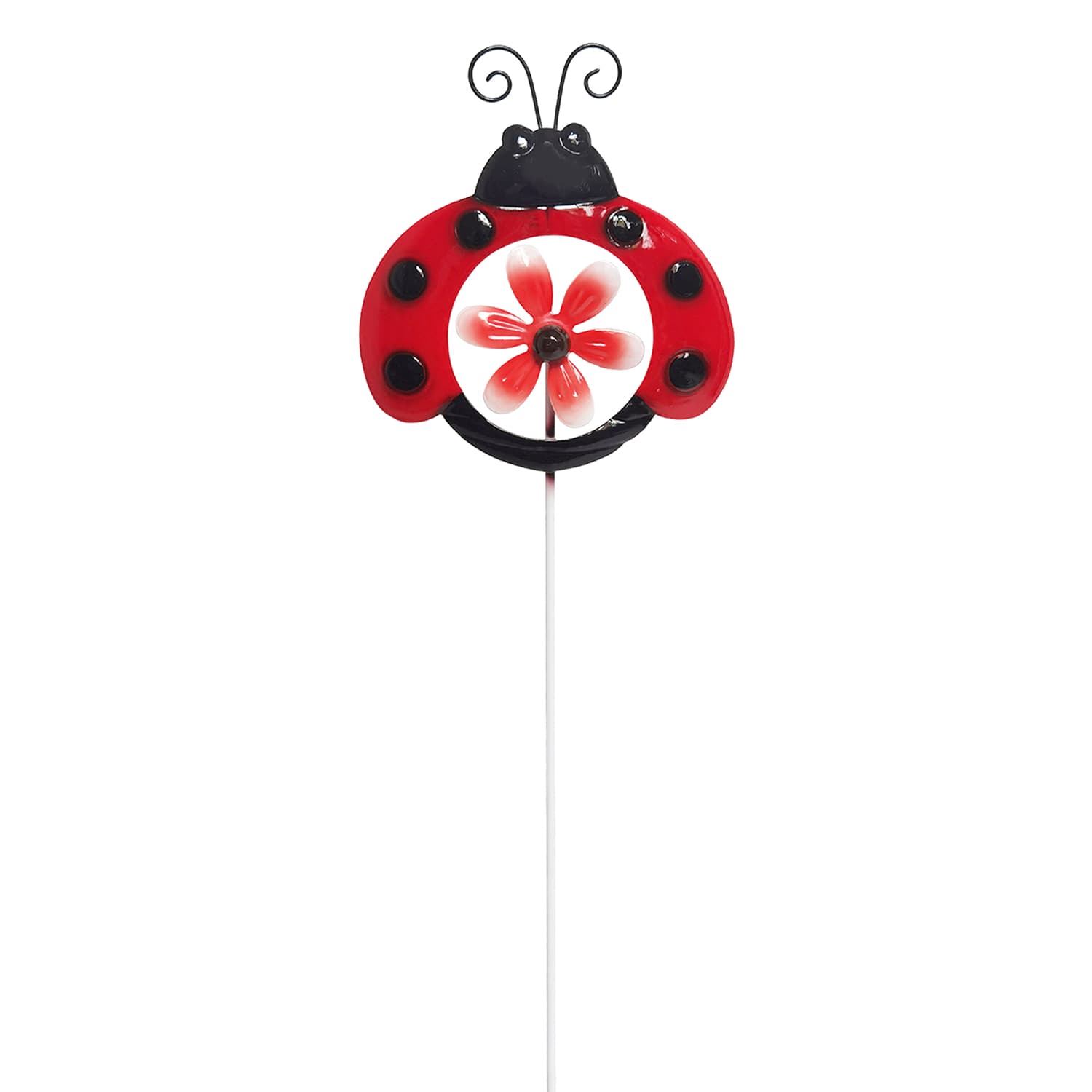 Ladybug With Windmill Yard Pick, 21"
