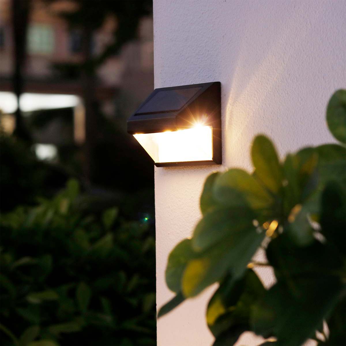 6-Lumen Solar Black Fence Light
