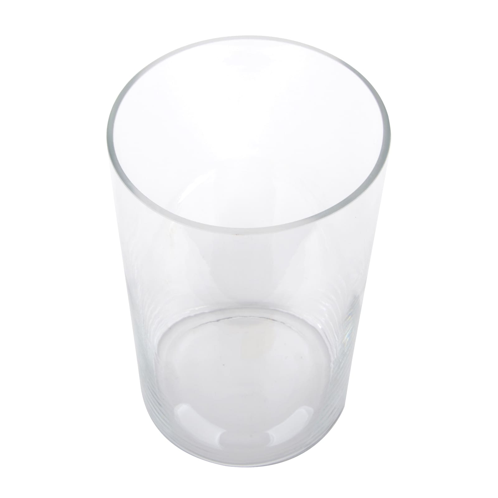 Clear Glass Cylinder Vase, 10"