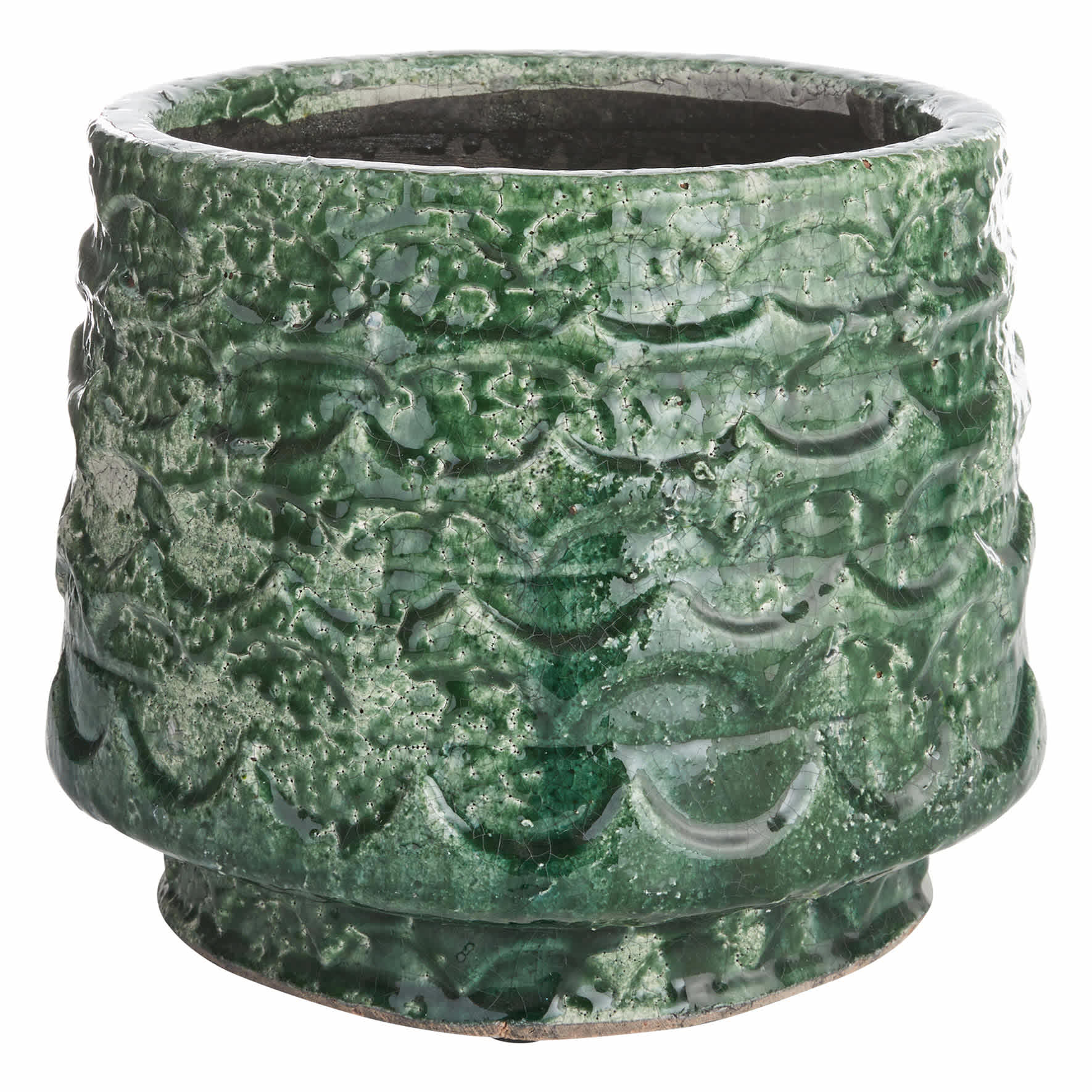 Found & Fable Adam Green Ceramic Bowl Outdoor Planter, Small