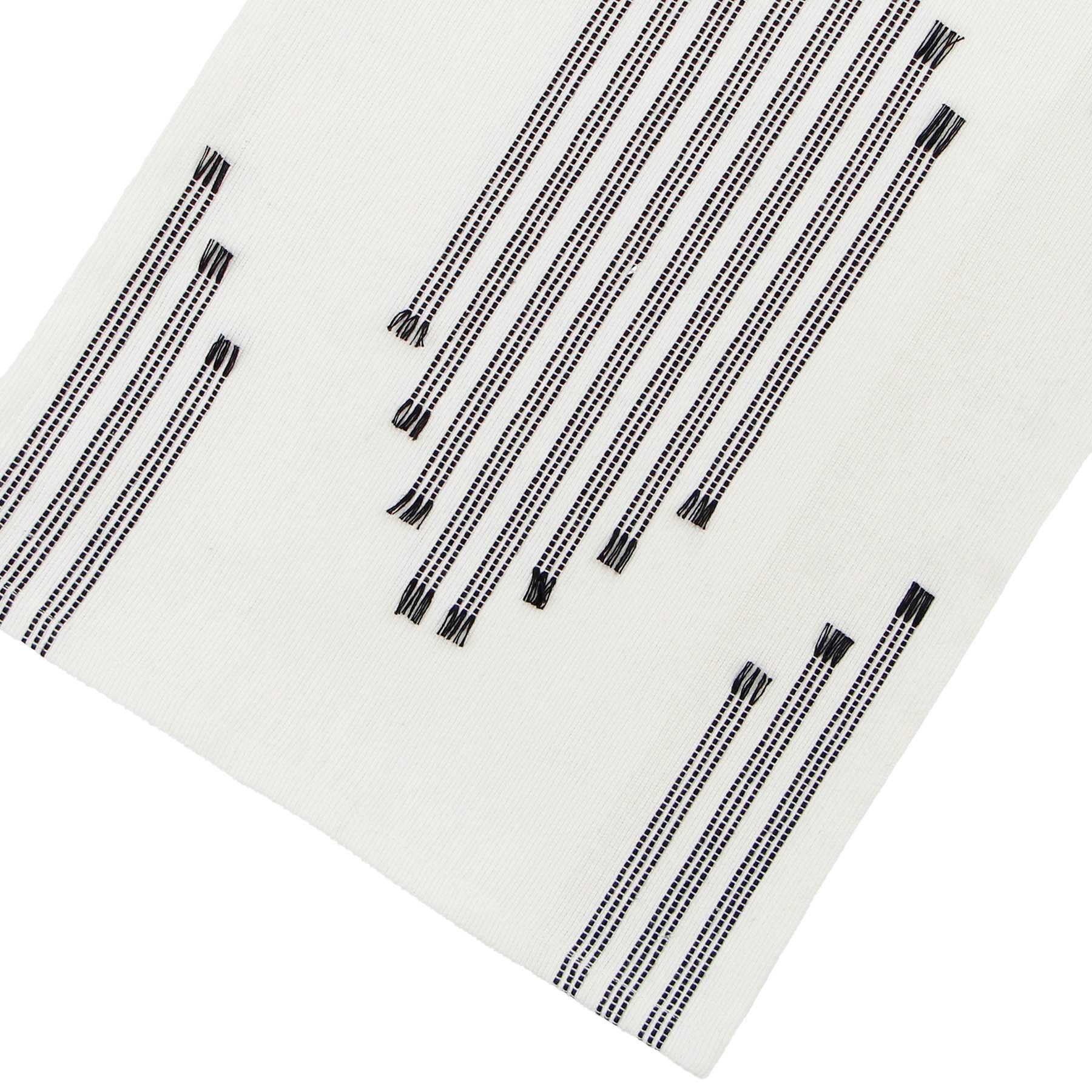 Set of 4 Black Broken Stripe Placemats