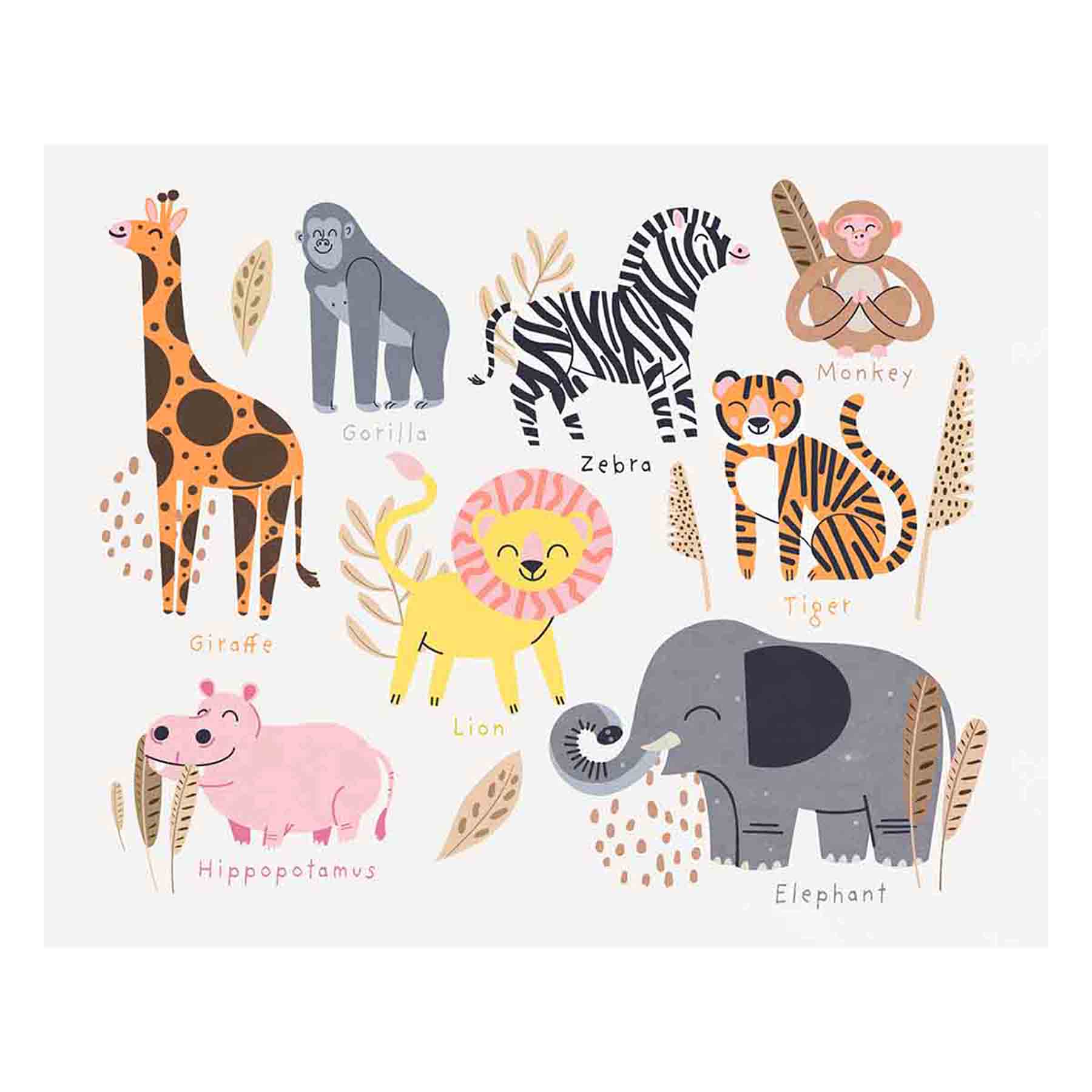 Tiny Dreamers Zoo Canvas Wall Art, 20x16
