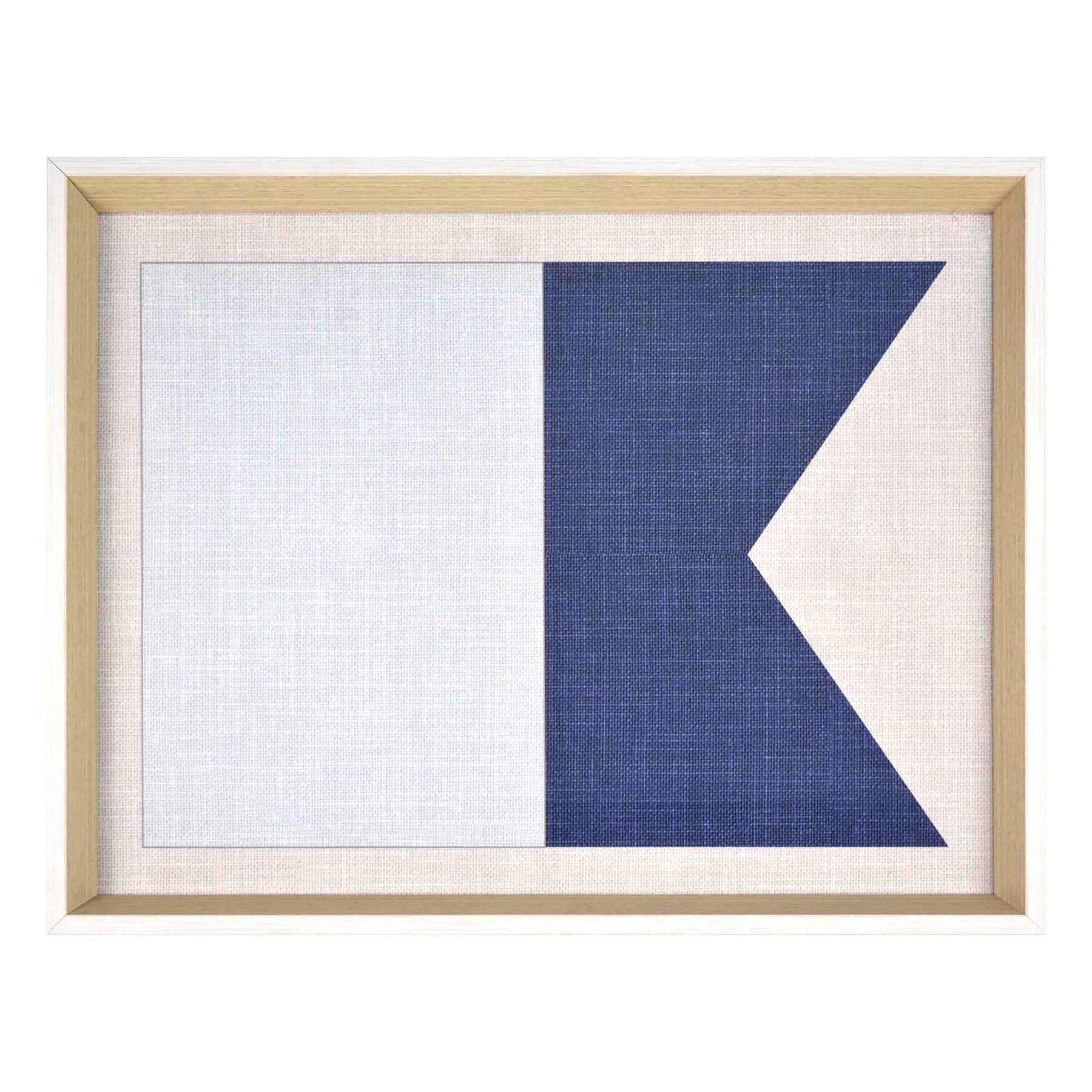 Glass Framed Nautical Flag Wall Art, 21x17