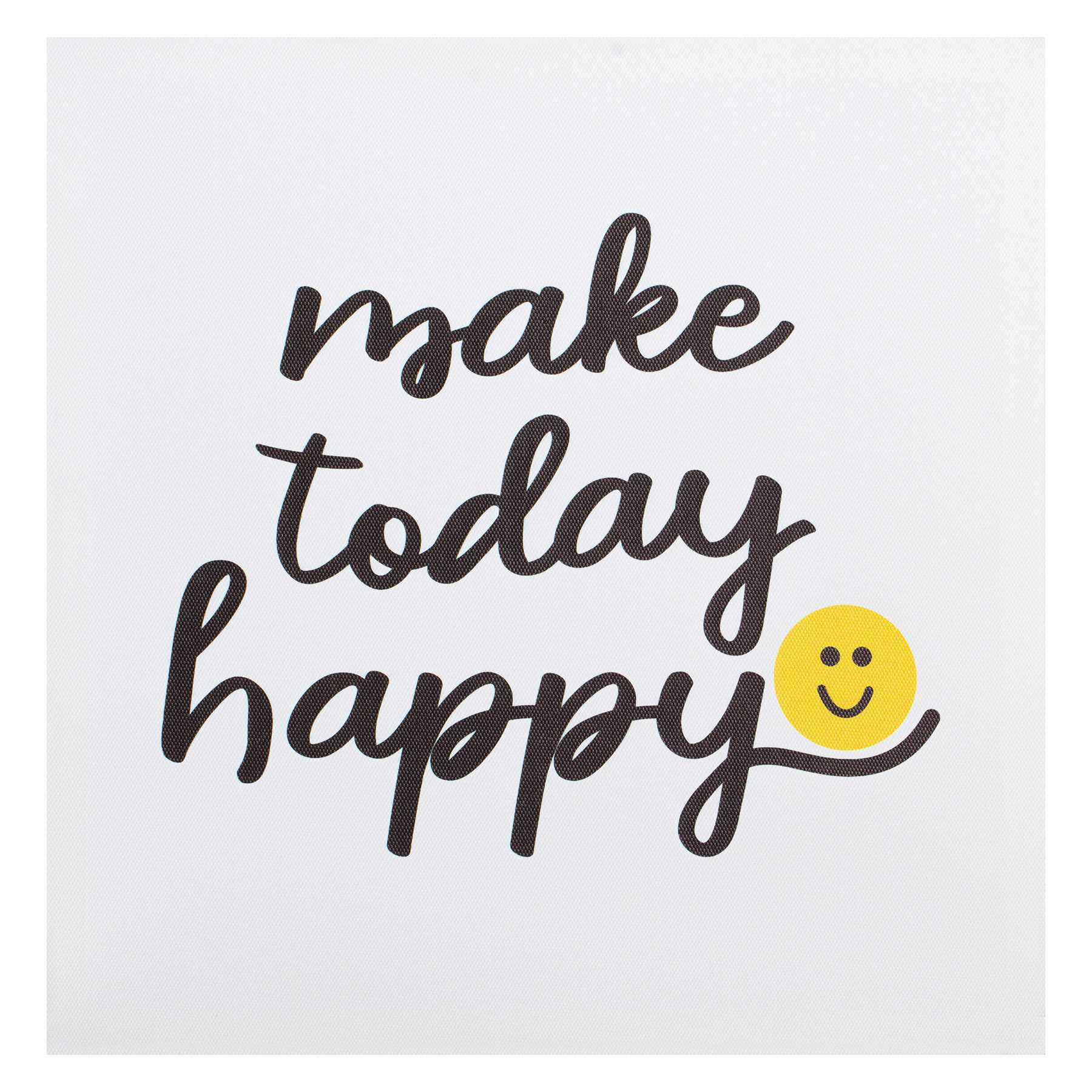 Make Today Happy Canvas Wall Art, 12"