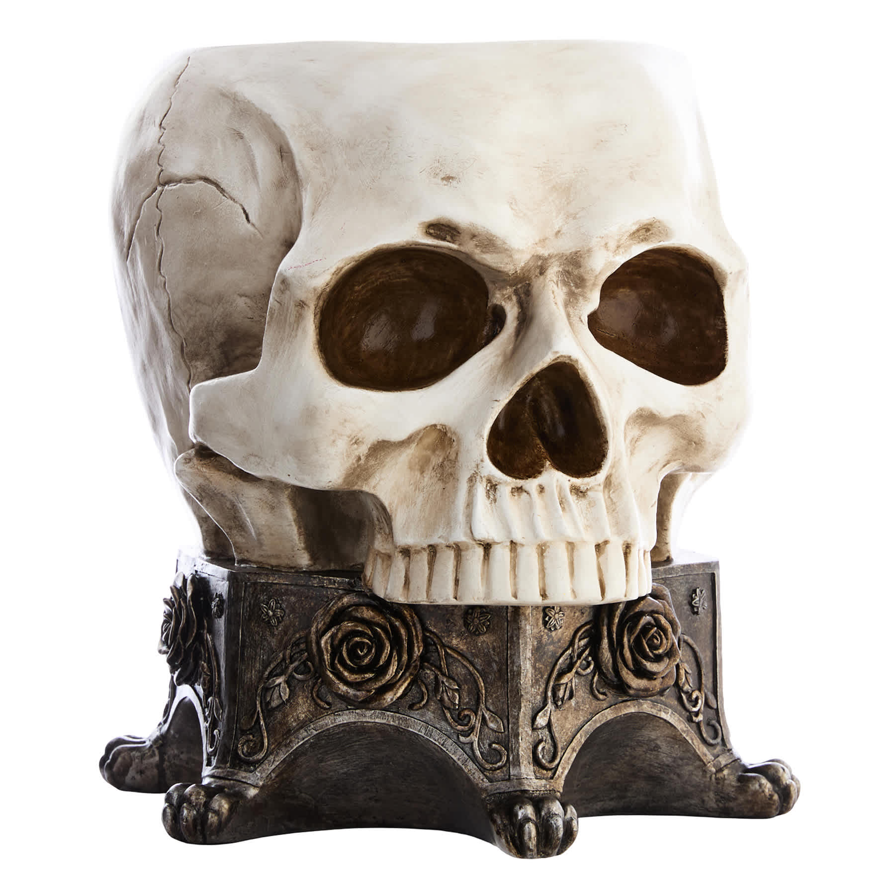 Midnight Shadows Skull Pot, 12"
