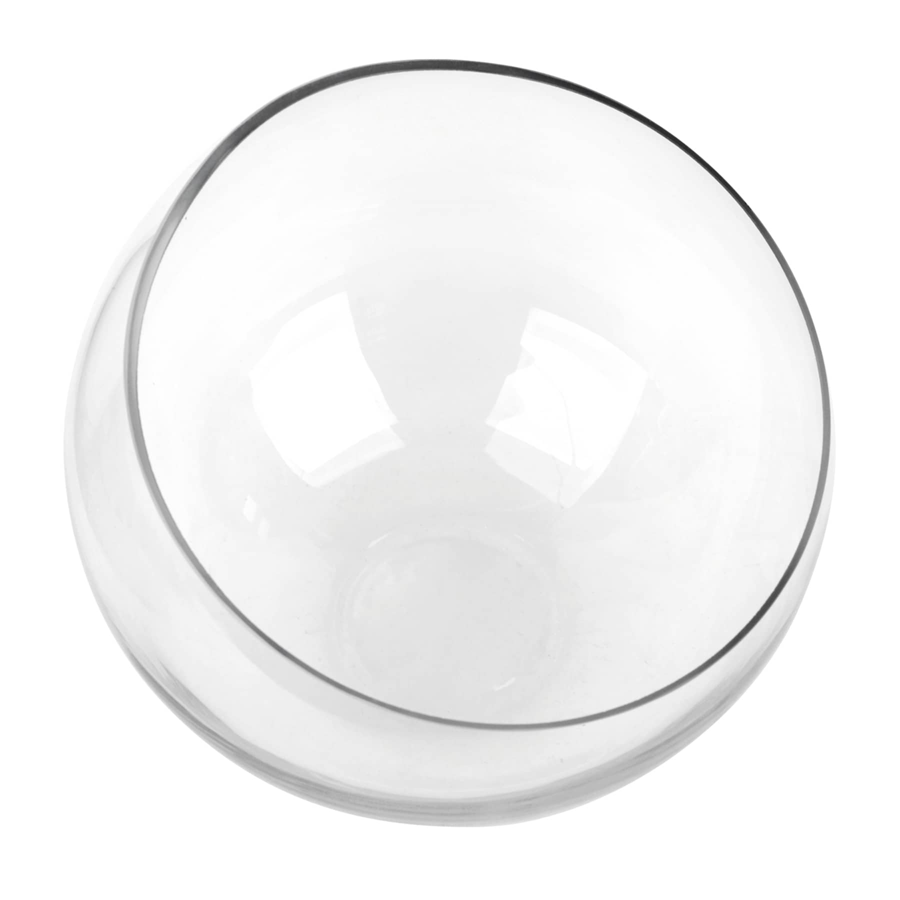 Beveled Clear Glass Bowl, 8"