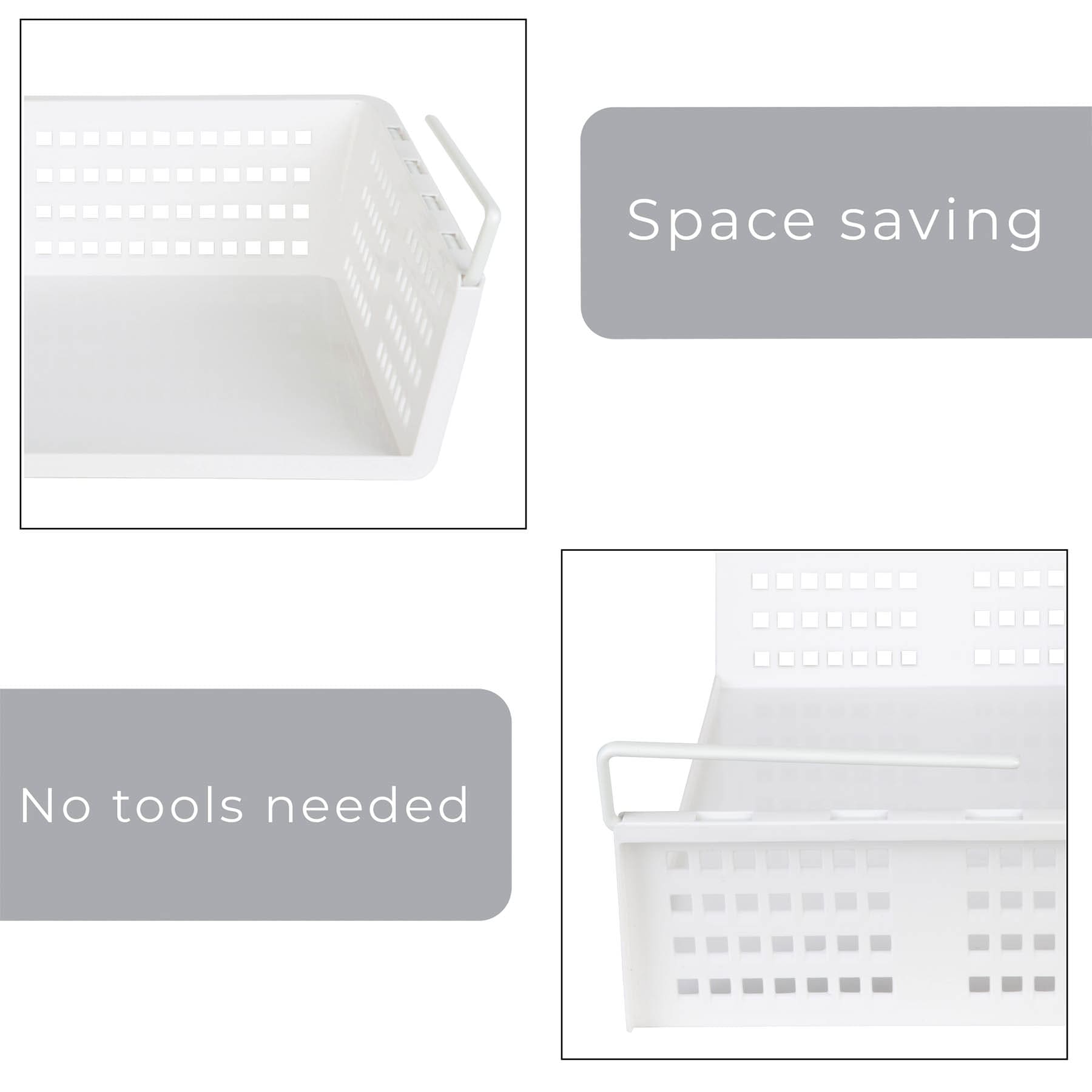 White Undershelf Storage Organizer