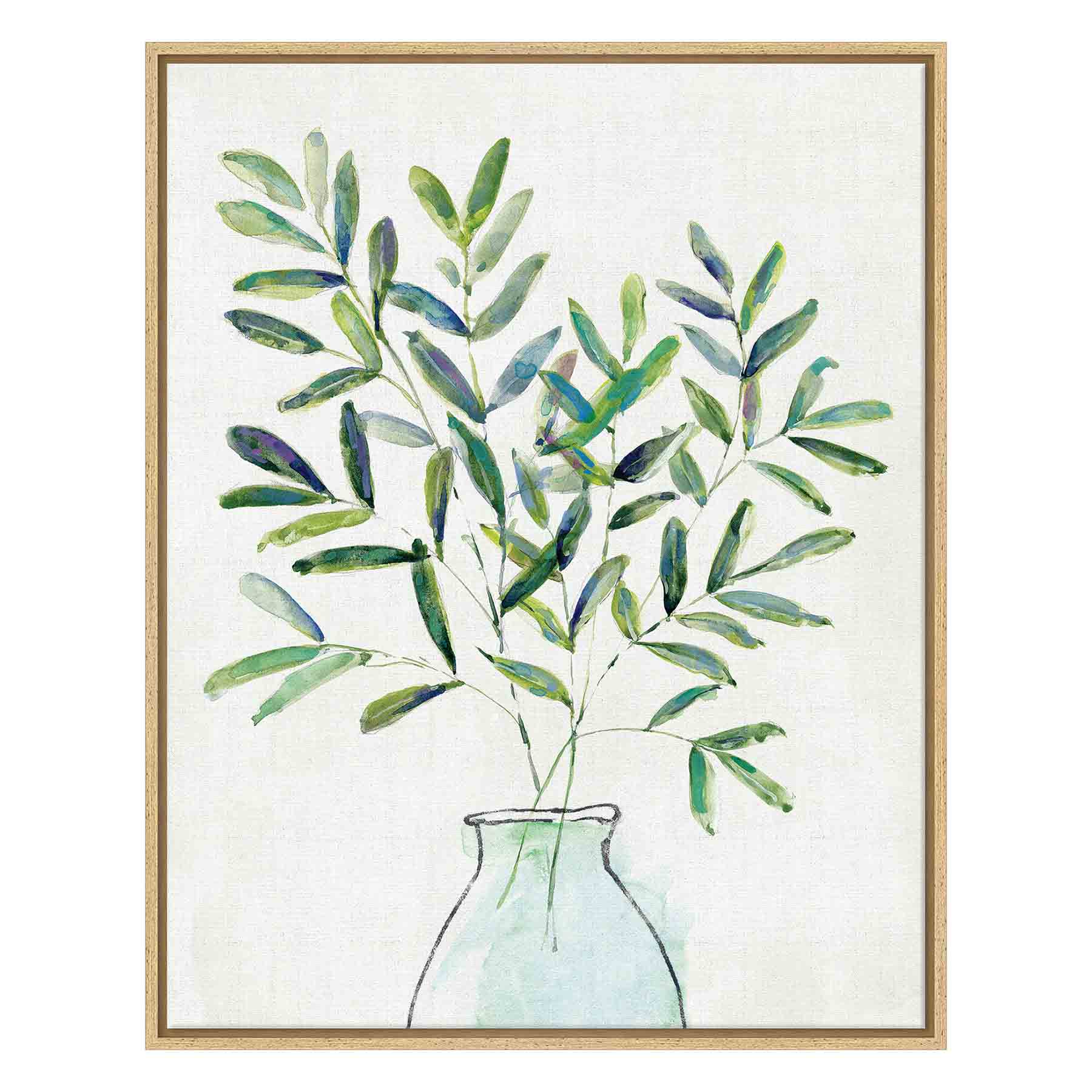 Framed Greenery Canvas Wall Art, 23x29