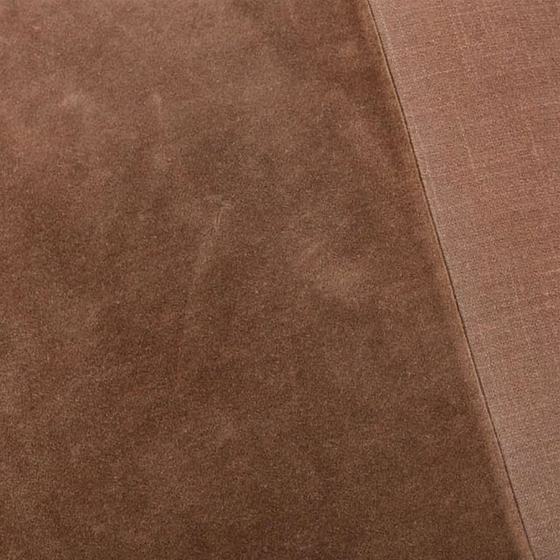 Crosby St. Brown Cotton Slub & Velvet Throw Pillow, 14x20