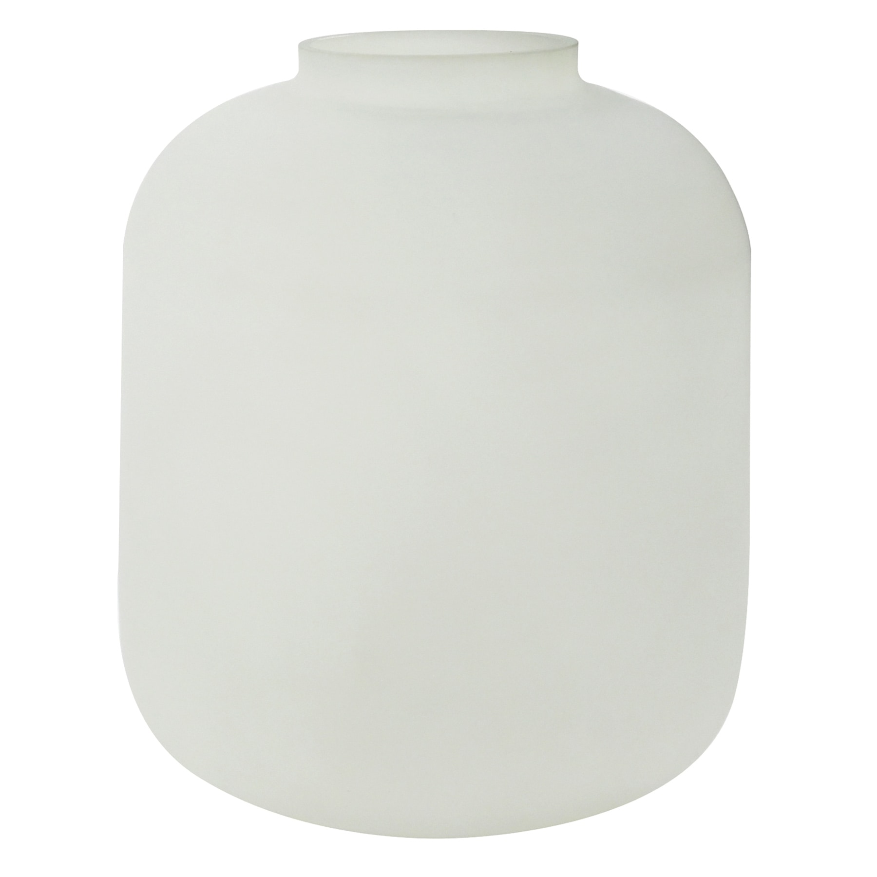 Ty Pennington White Glass Vase, 8.5"