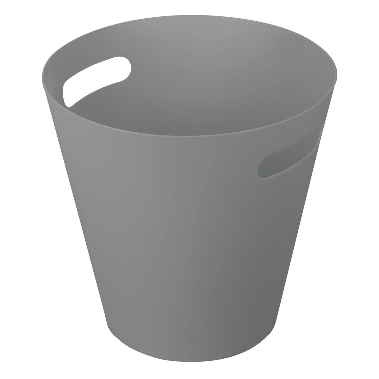 Grey Round Wastebasket, 5L