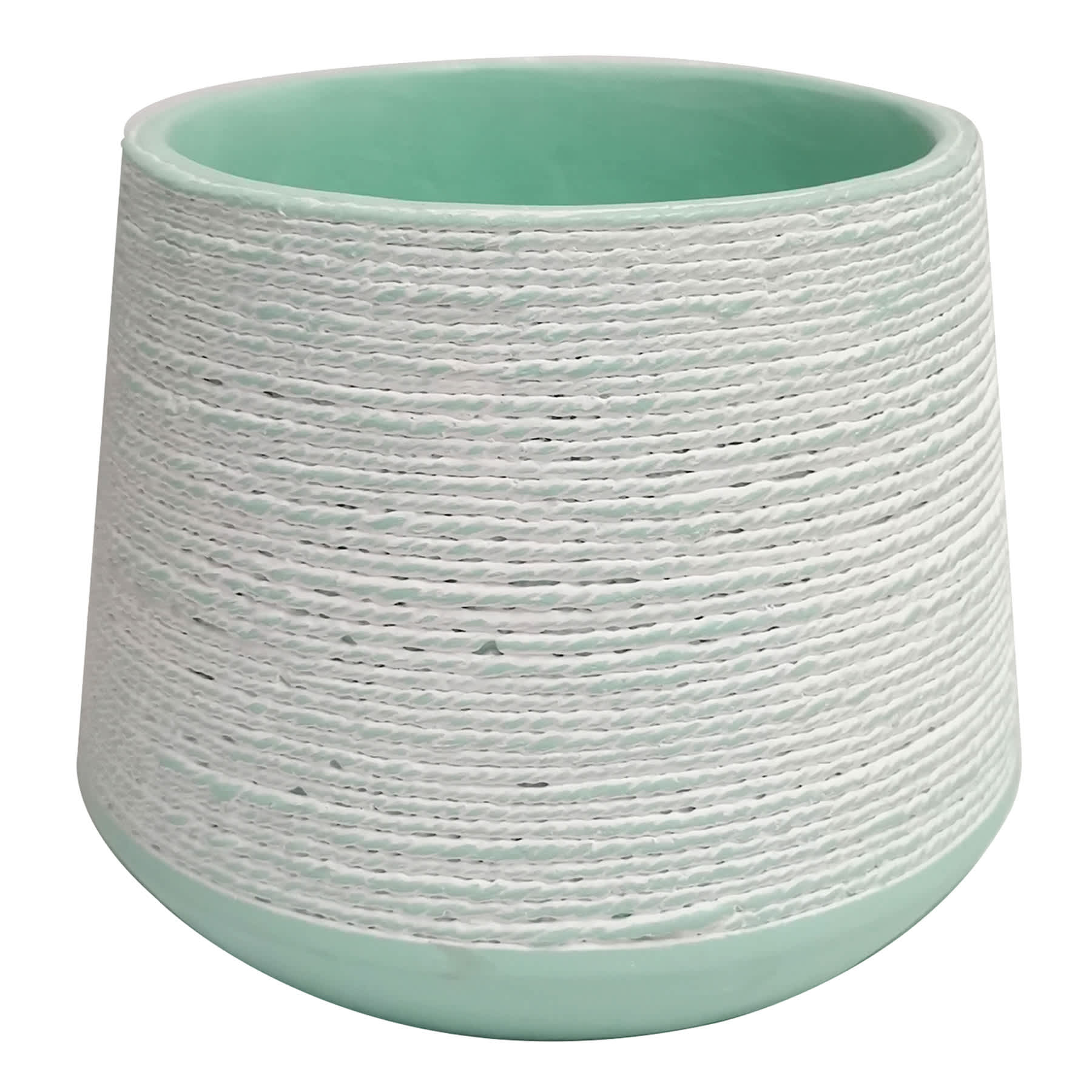 Ty Pennington Indoor Green Concrete Rope Pot, Small