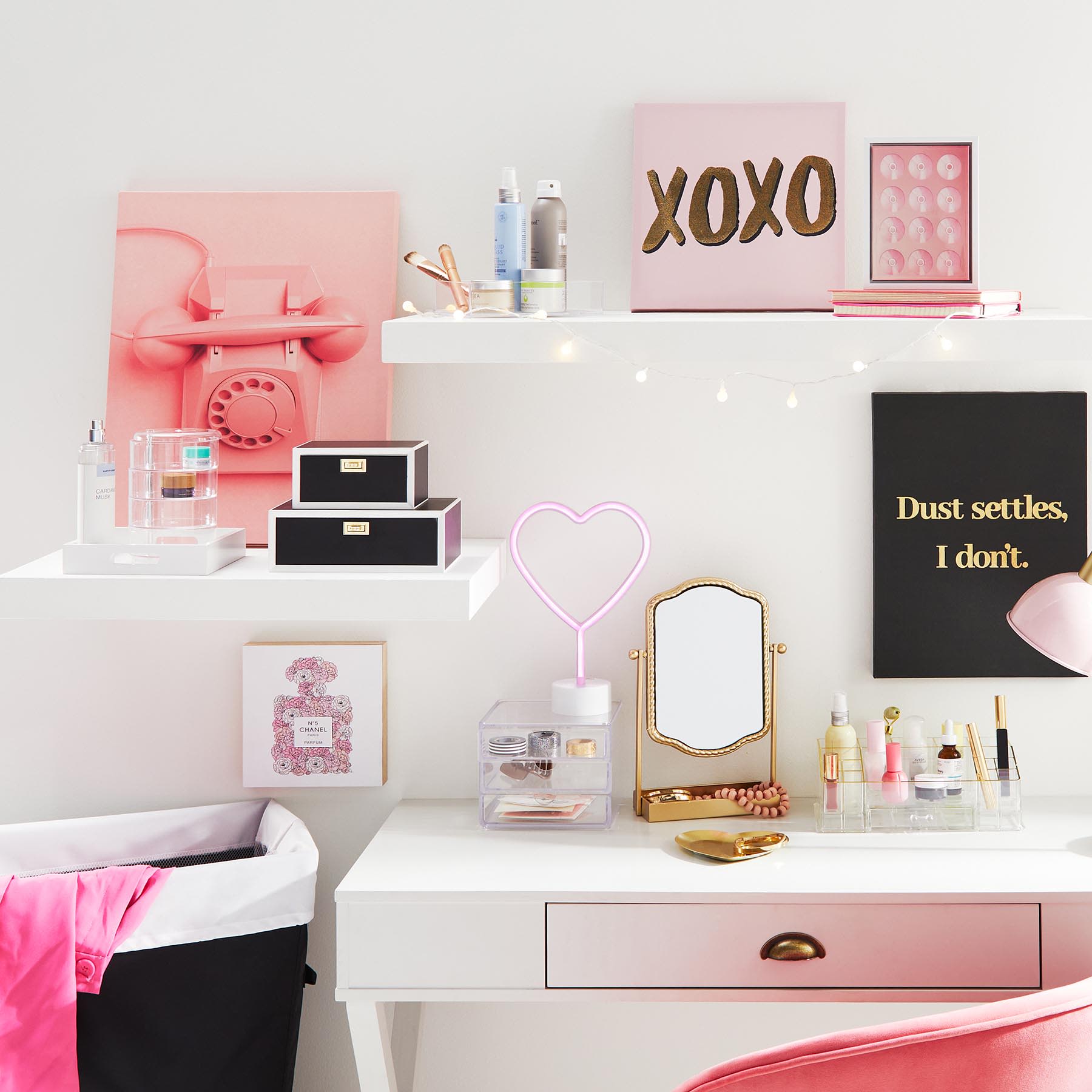 Pink Phone Canvas Wall Art, 16x20