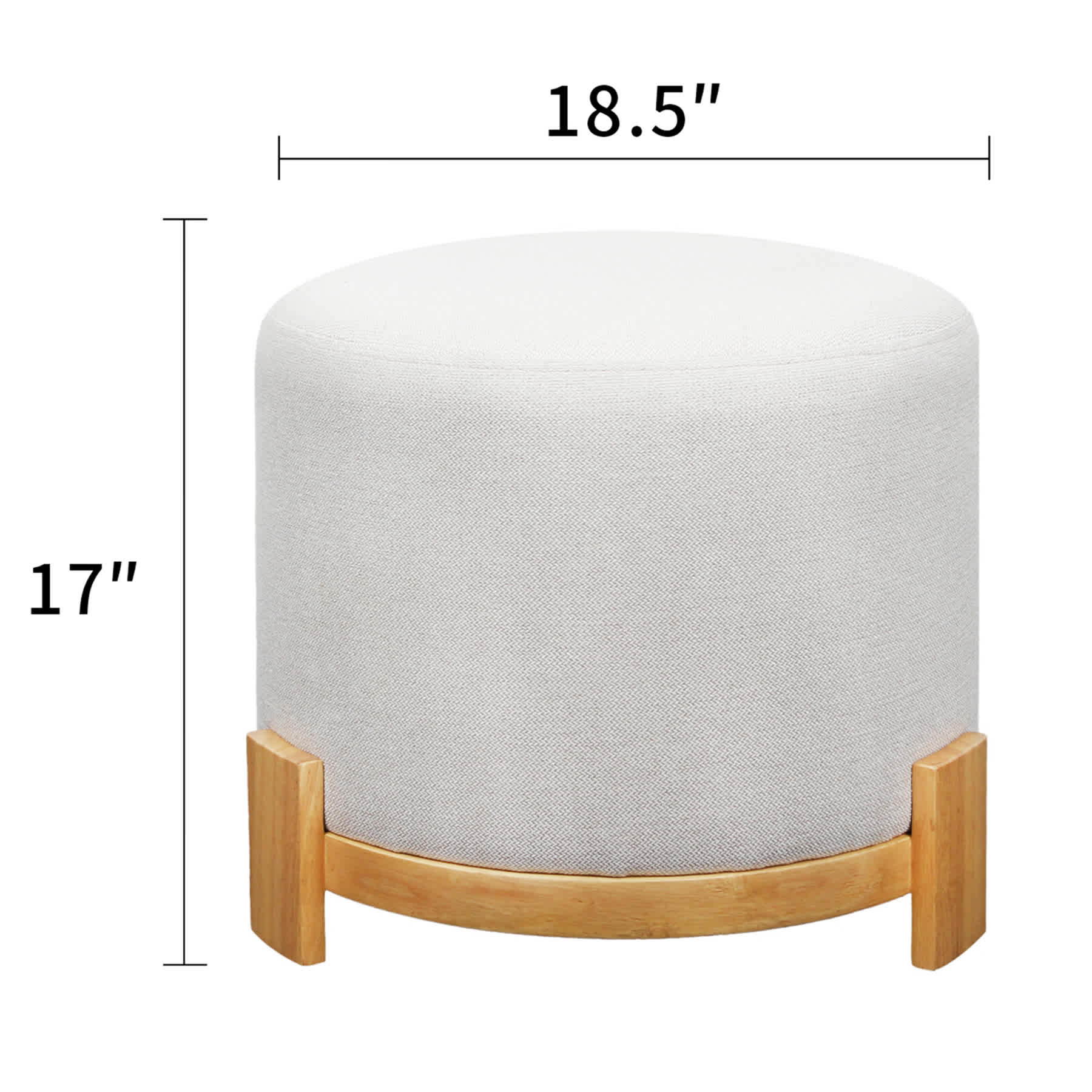 Huck Ottoman, Taupe