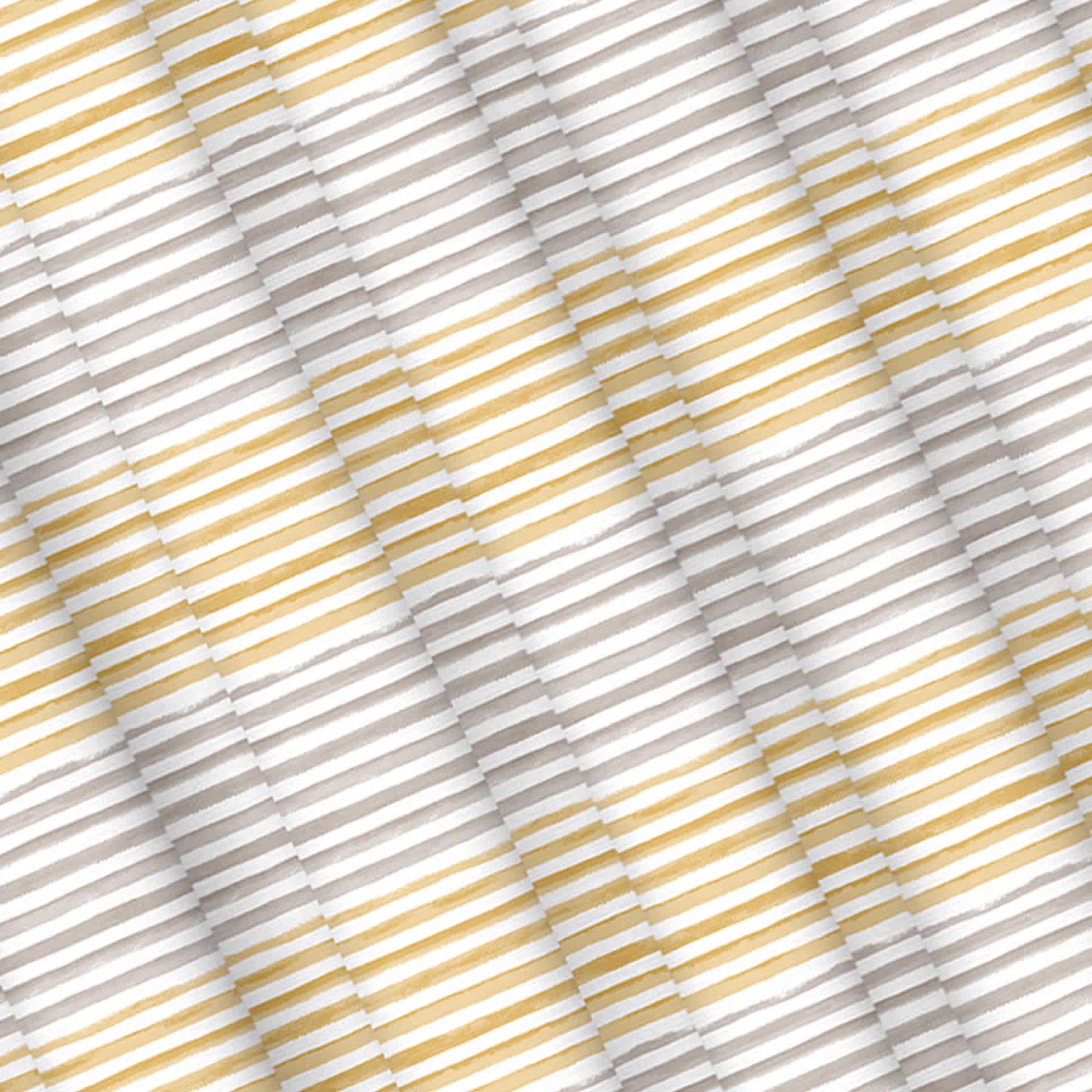 13-Piece Gold Verona Striped Shower Curtain Set, 72"